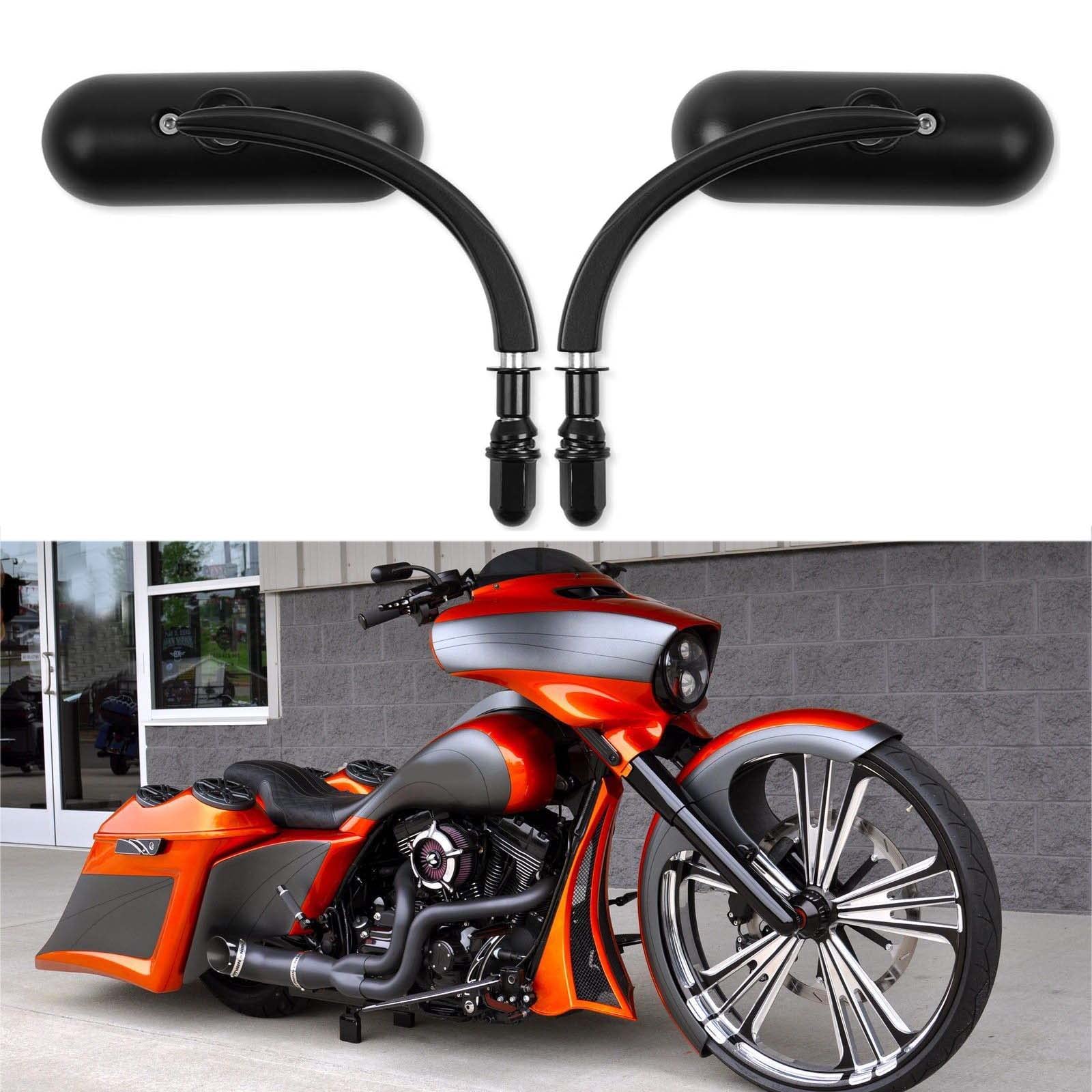 8Mm 10Mm Motorcycle Mini Black Sportster Mirrors Compatible With Honda Suzuki Harley Road King Street Electra Glide Road Glide D