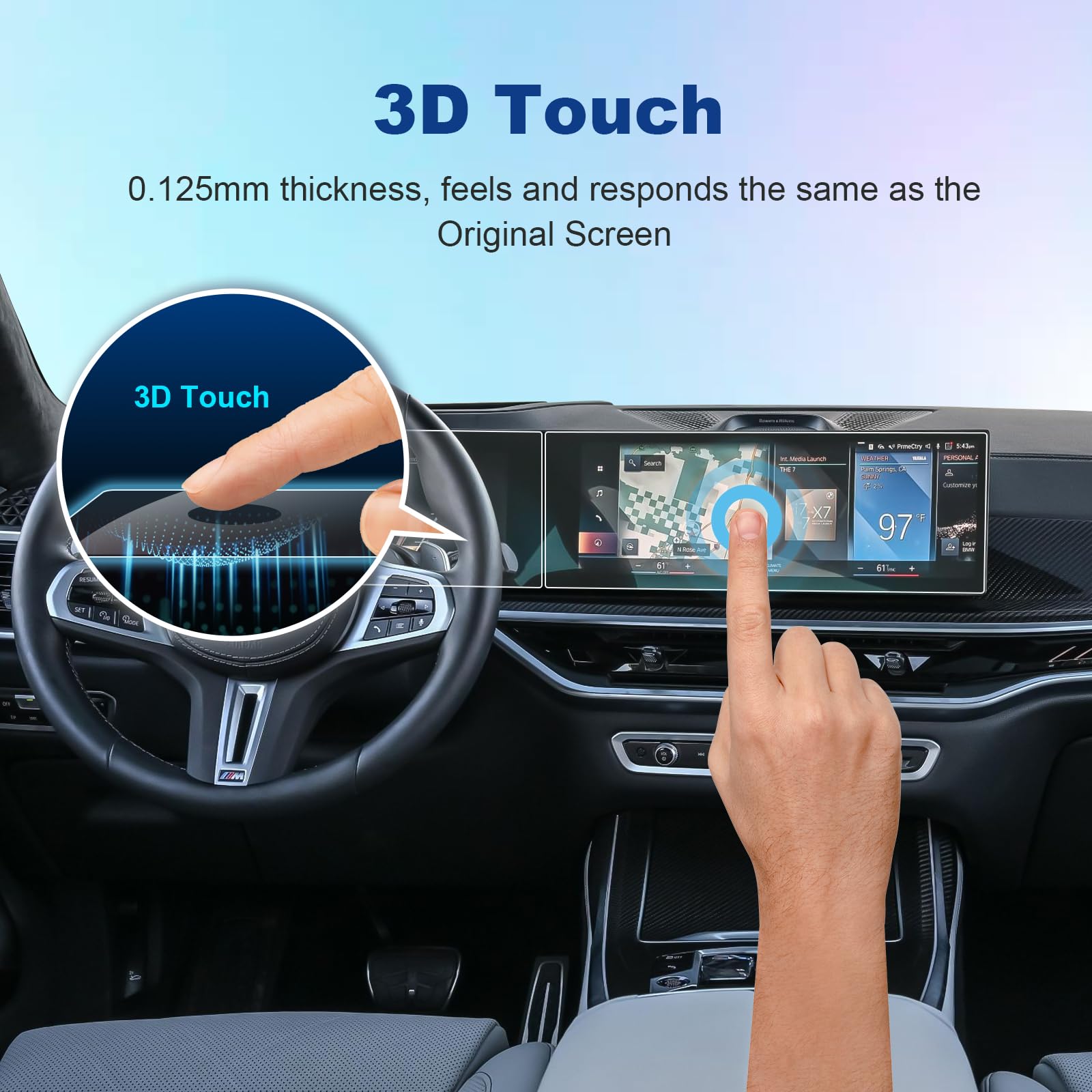 Coleya 2024 X5 X6 X7 Xm Screen Protector For Bmw Idrive 8 (14.9Inch Navi+12.3Inch Dash), For X5 (2024), X6 (2024), Xm (2024), X7 (2023-2024), High Clarity Plastic Protective Film (2Pcs Navi+2Pcs Dash)