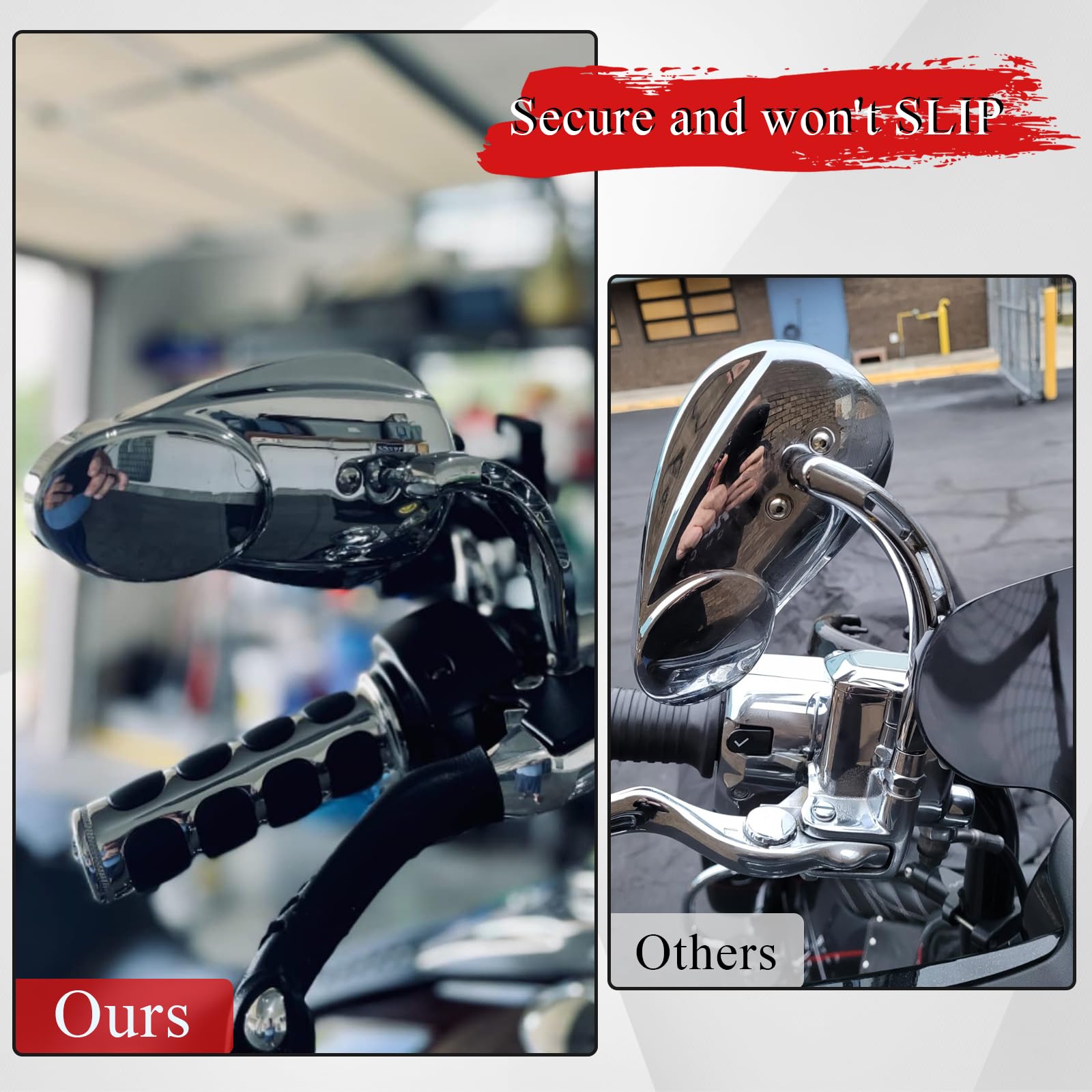 WOWTK Split Vision Rearview Mirrors fits for Harley 1982-2024 Most Models Road King Street Glide Road Glide Softail Iron 1200 Ir