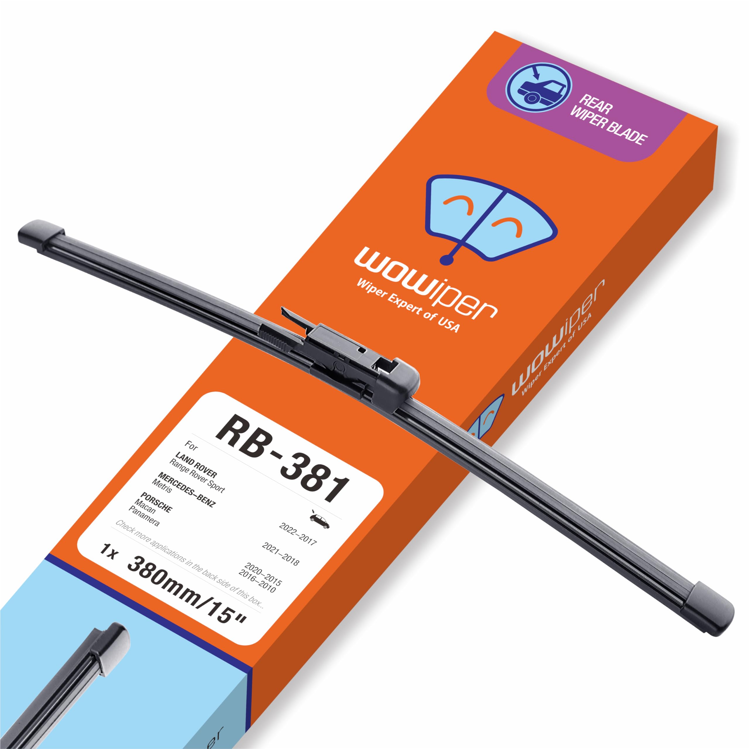 15 Inch (A381H) Rear Wiper Blade Replacement For Porsche Macan 2020-2015 Panamera 2016-2010 /Land Rover Range Rover Sport 2022-2