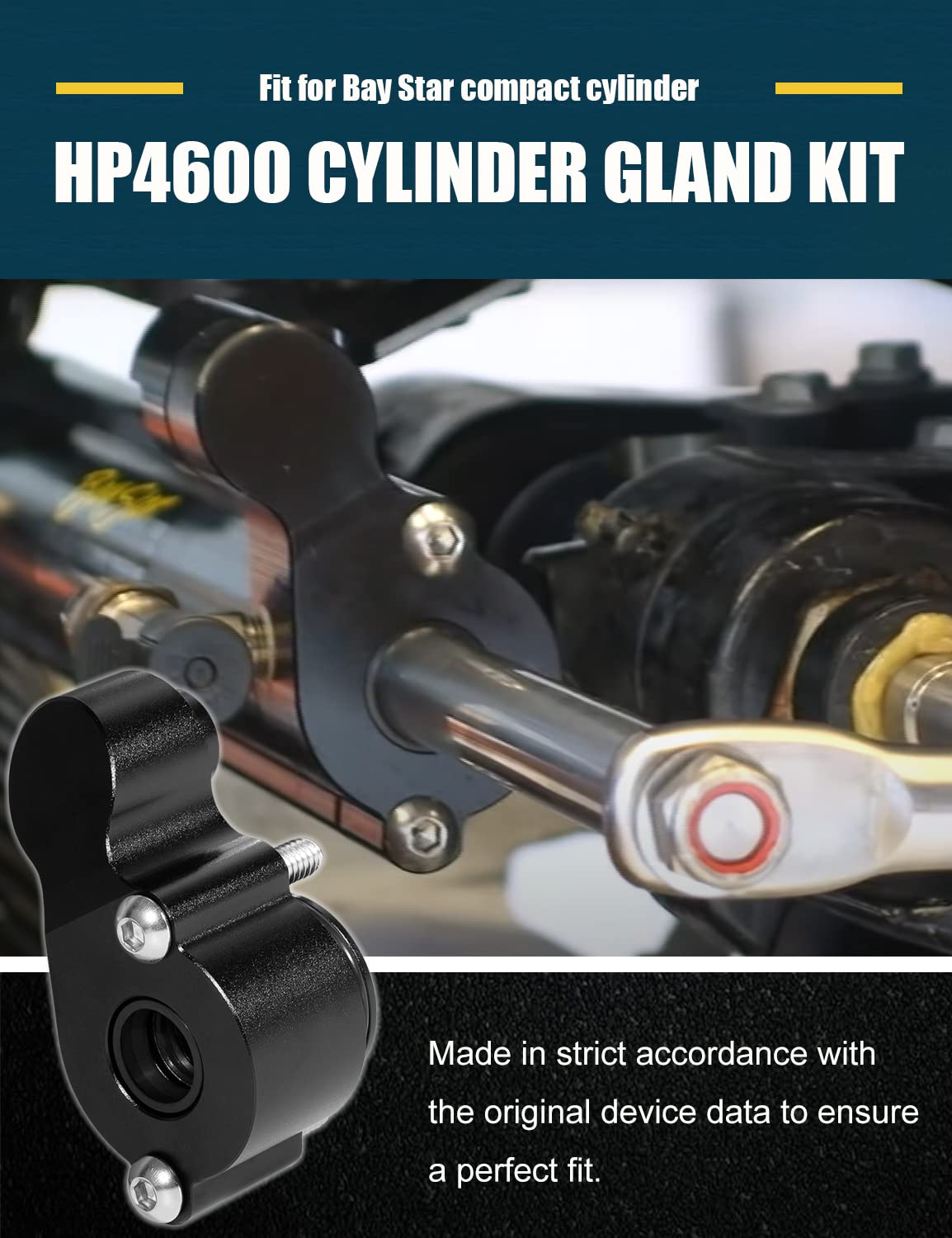 Yoursme Hp4600 Cylinder Gland Kit Fit For Baystar Compact Cylinder Hc4645H Hc4648H Hc4658H Hc4647H Teleflex Marine