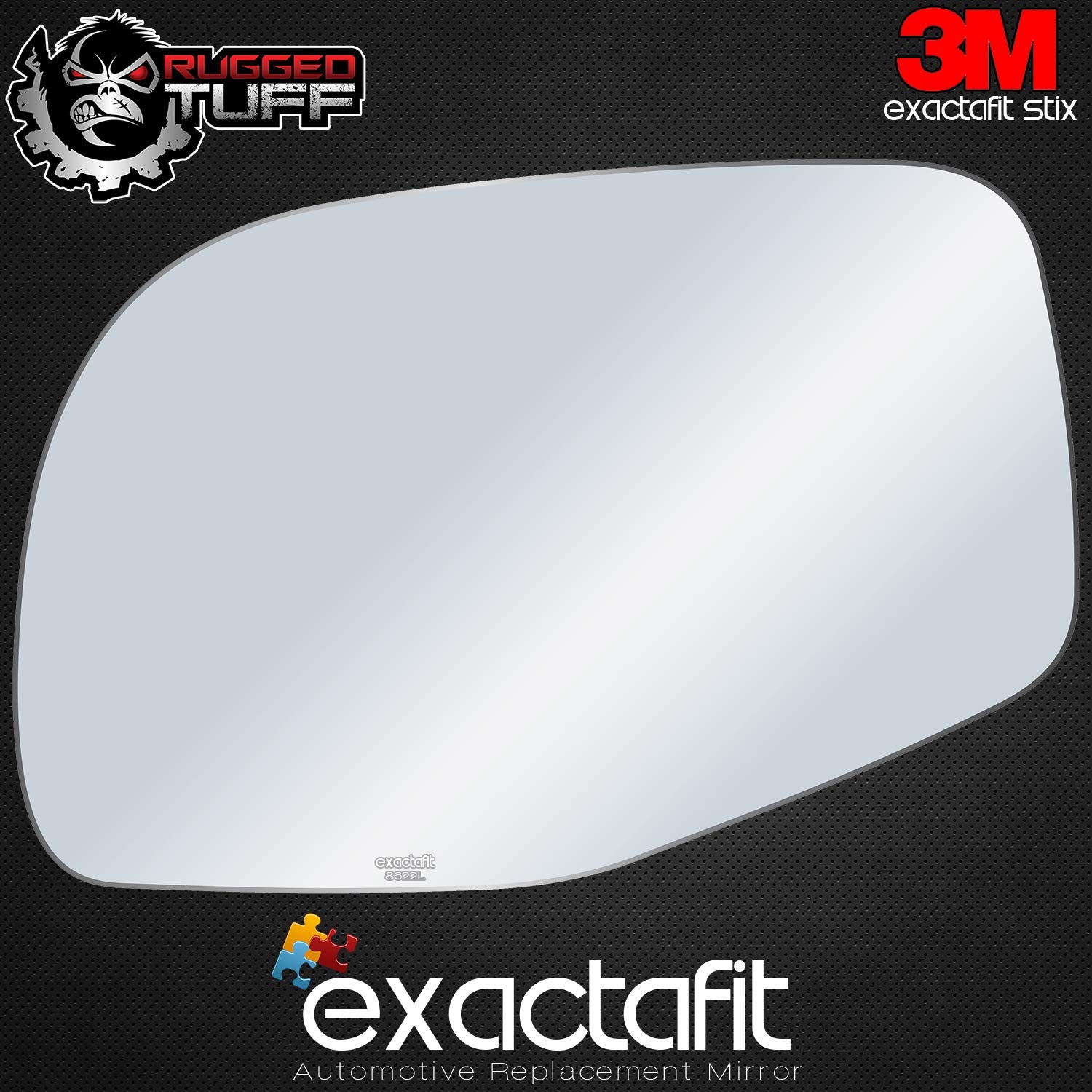 exactafit 8653L Driver Side Mirror Glass Left Replacement Compatible With Ford 1995-2005 Explorer and Ranger, 2001-2005 Explorer