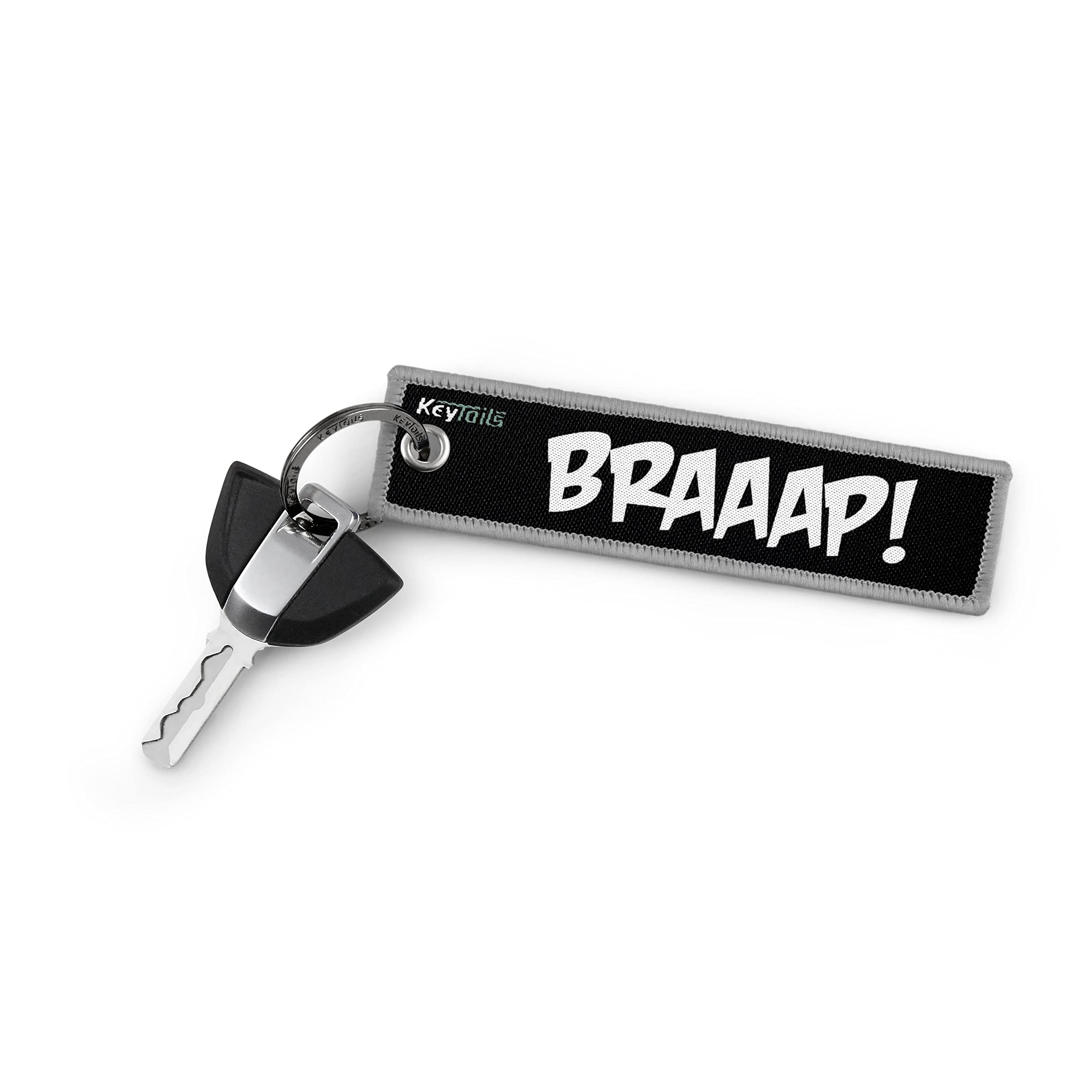 Keytails Keychains, Premium Quality Key Tag For Motorcycle, Car, Scooter, Atv, Utv [Braaap!]