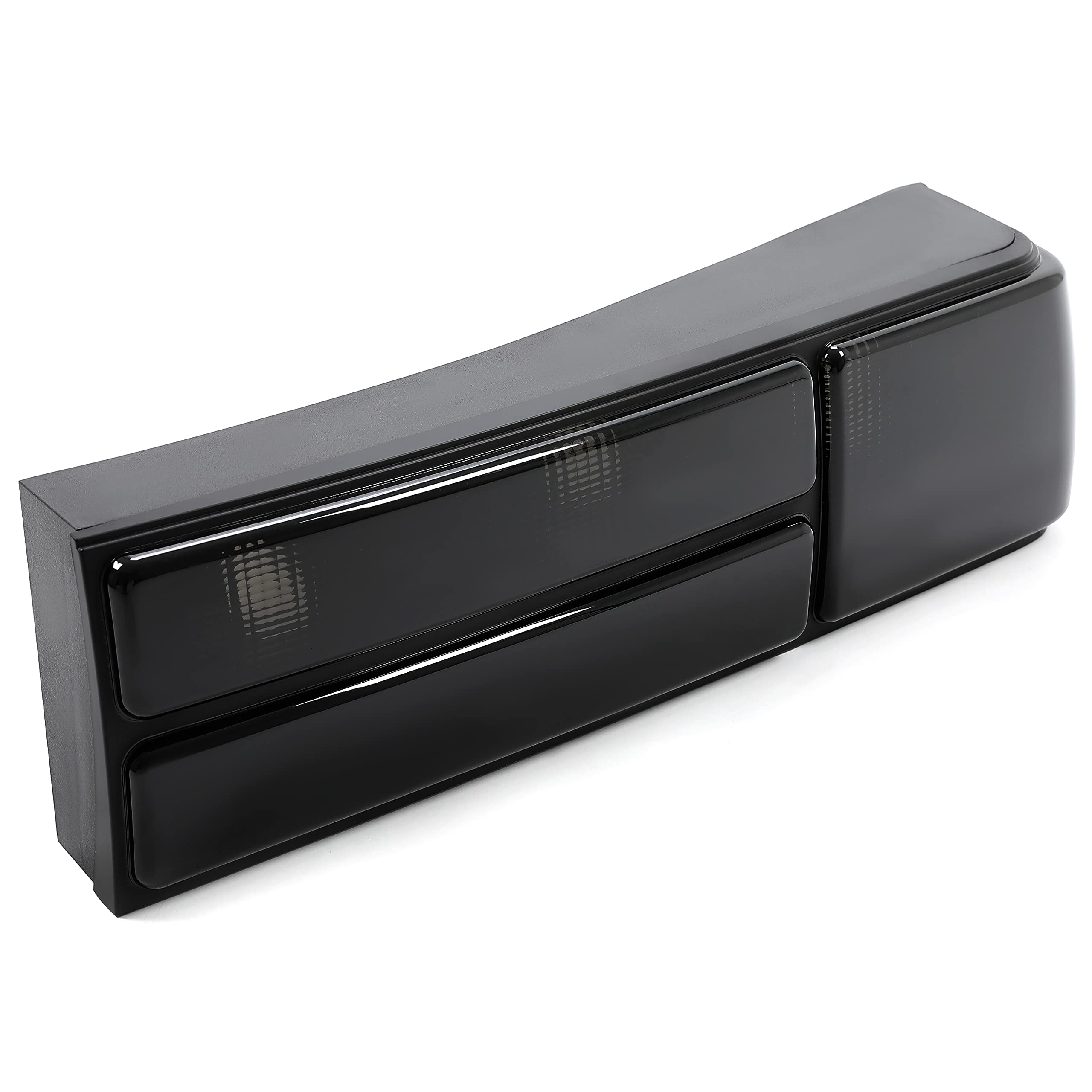 Kuafu Tail Lights Compatibloe With 1987-1993 Ford Mustang Replacement For E7Zz13405A E7Zz13404A Rear Tail Lamps Black Housing Smoke Lens With Bulbs W/O Harness 2Pcs