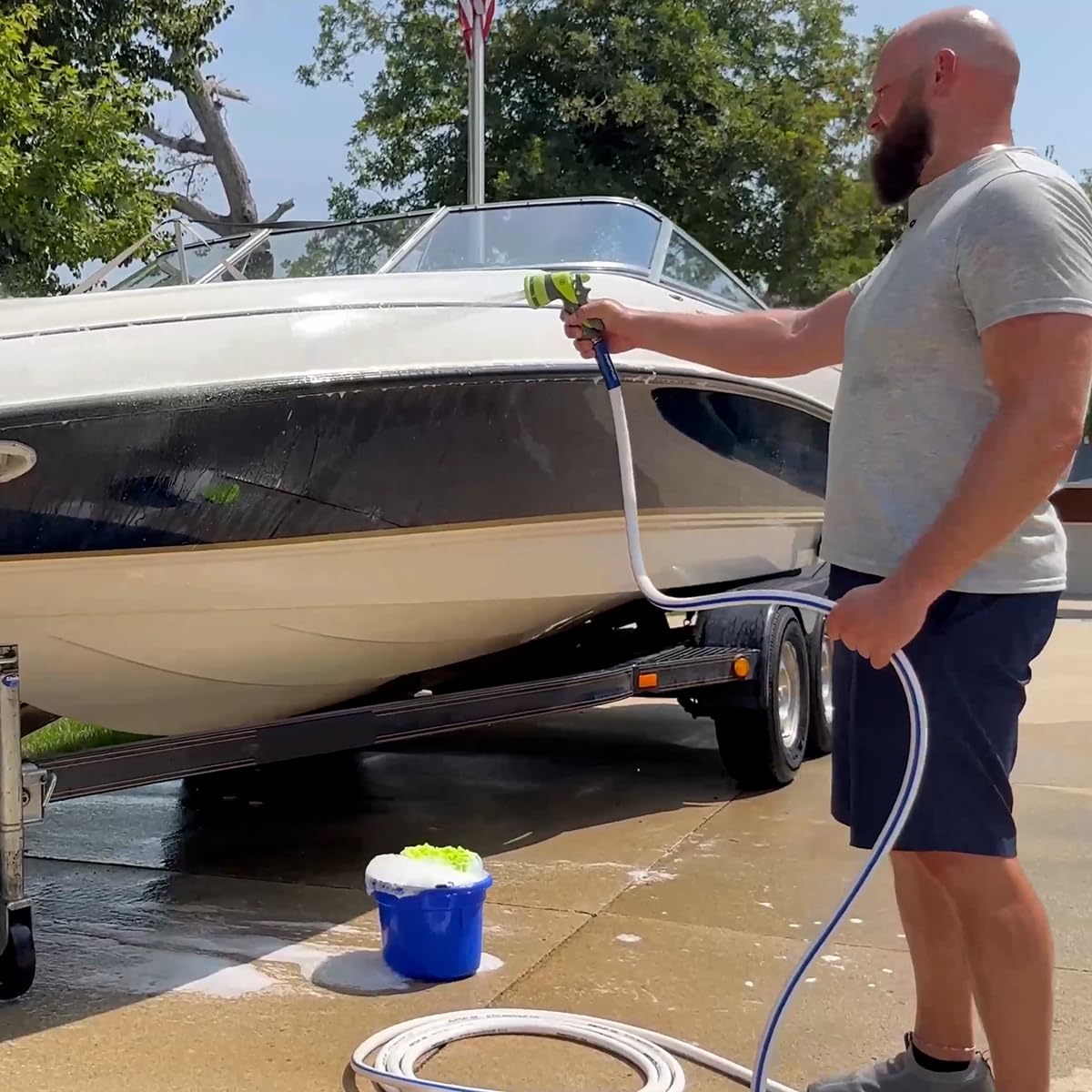 Smartflex Rv/Marine Water Hose, 1/2 In. X 25 Ft., Hybrid, White - Hsfrv425