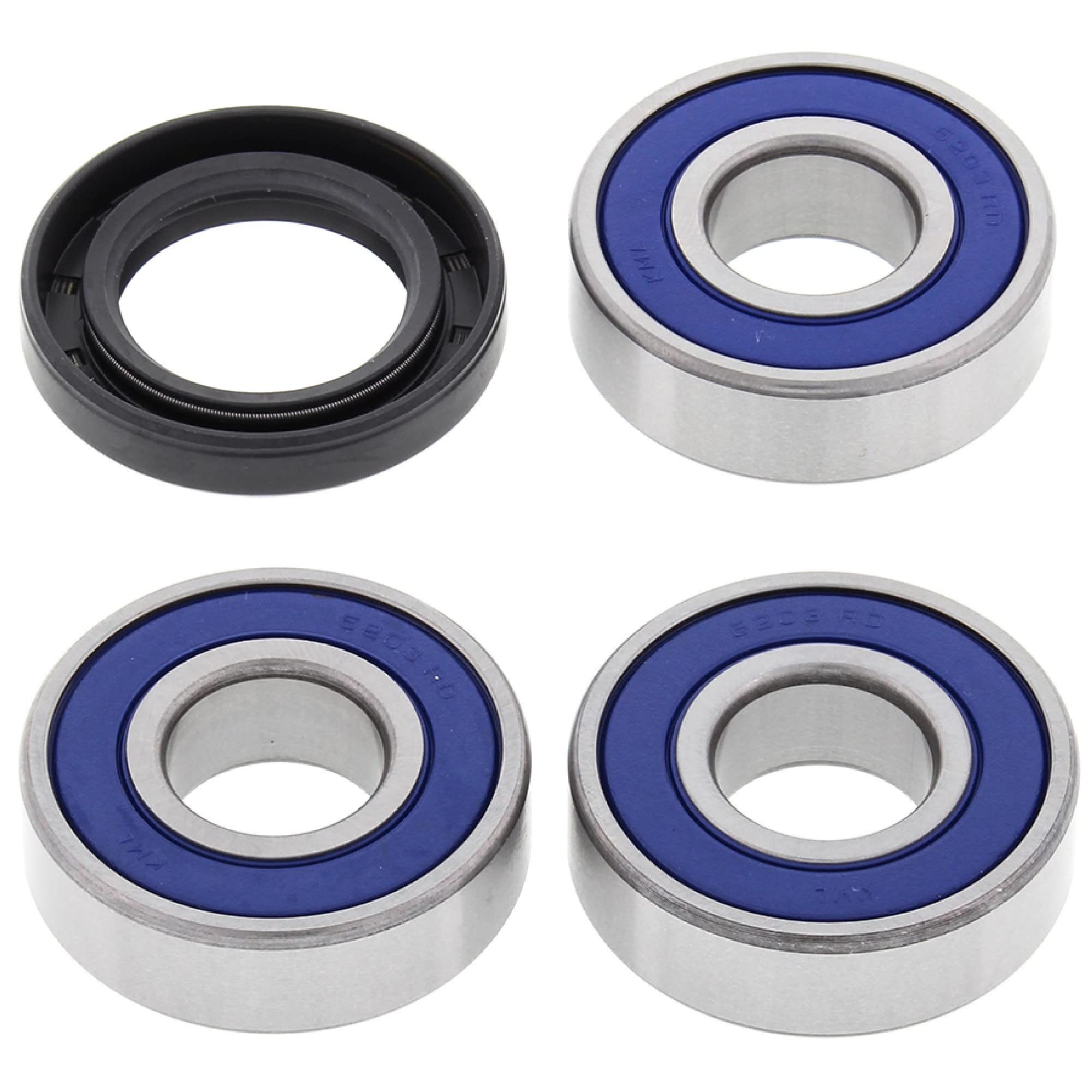 All Balls Racing Rear Wheel Bearing Kit 25-1377 Compatible With/Replacement For Yamaha Bw350 1987-1988, Dt 360 1973-1974, Rt 360