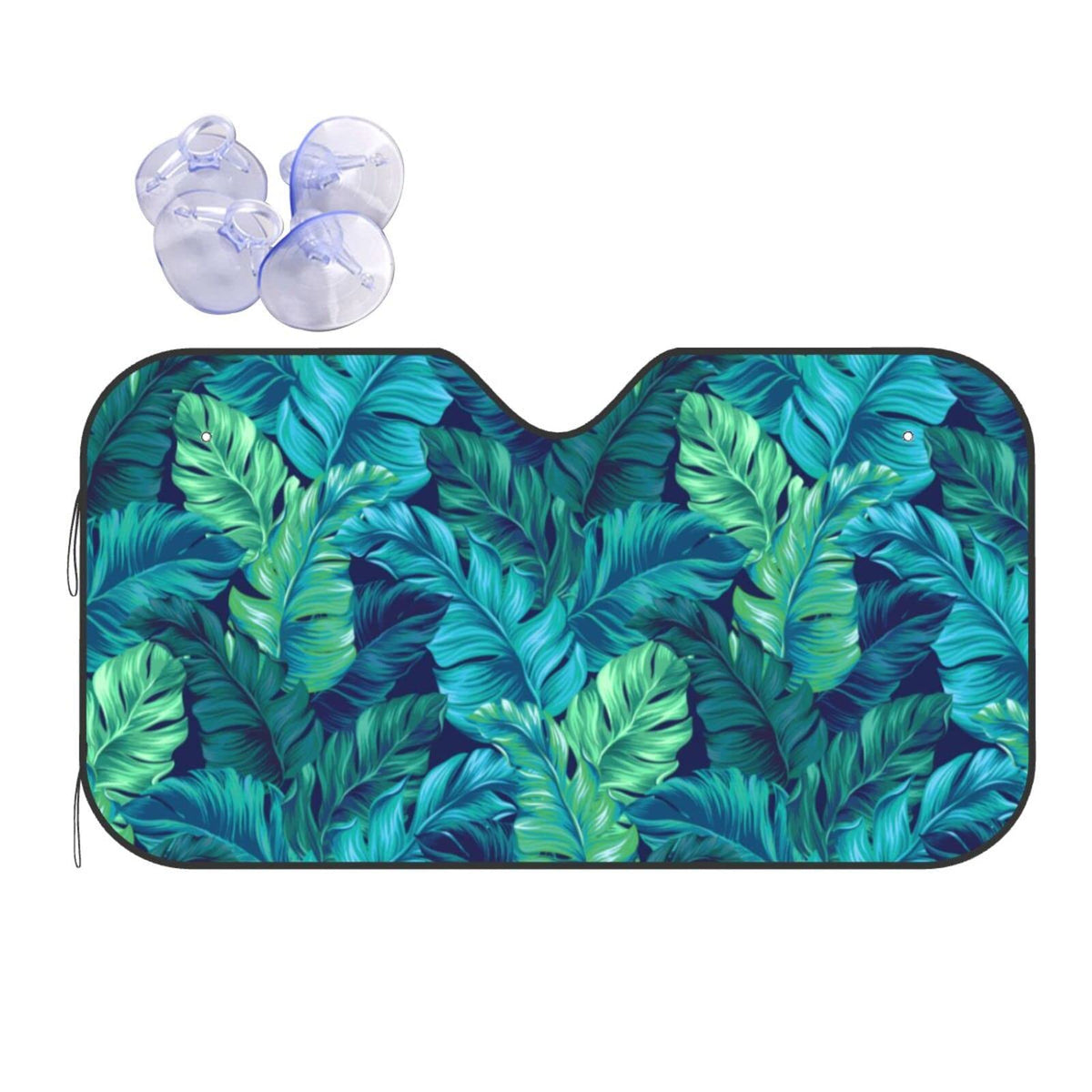 Tropical Leaves Car Windshield Sunshade Front Window Sun Visor Protector Foldable Shield Cover for Truck SUV