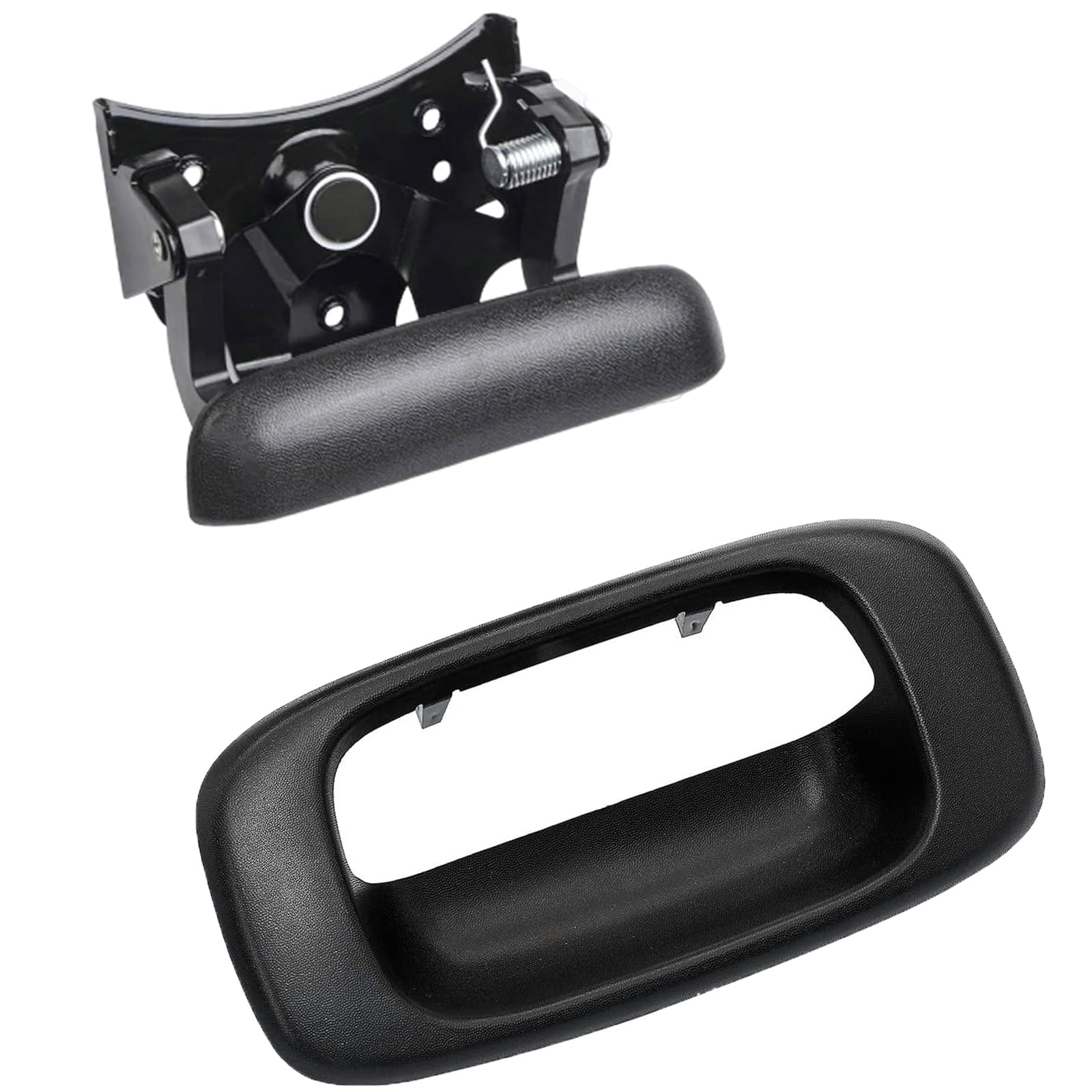 Hhcsop Tailgate Handle And Bezel Trim For 1999 2000 2001 2002 2003 2004 2005 2006 2007 Chevy Silverado Gmc Sierra 1500 Hd 2500 3500 Rear Hatch Latch Handle, Oe# 15228539 15997911