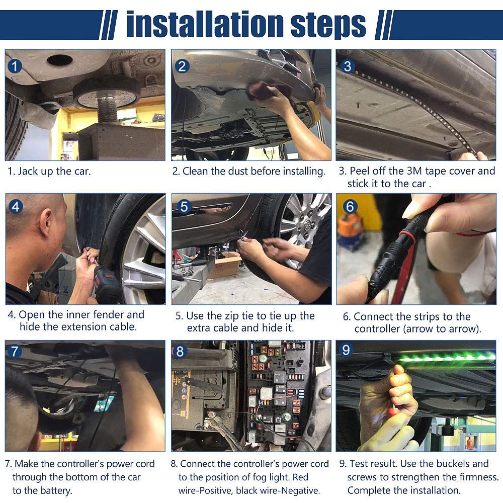 Car Underglow Lights, Bluetooth Dream Color Chasing Strip Lights Kit, 6 Pcs Waterproof Exterior Car Lights With App Control, 12V