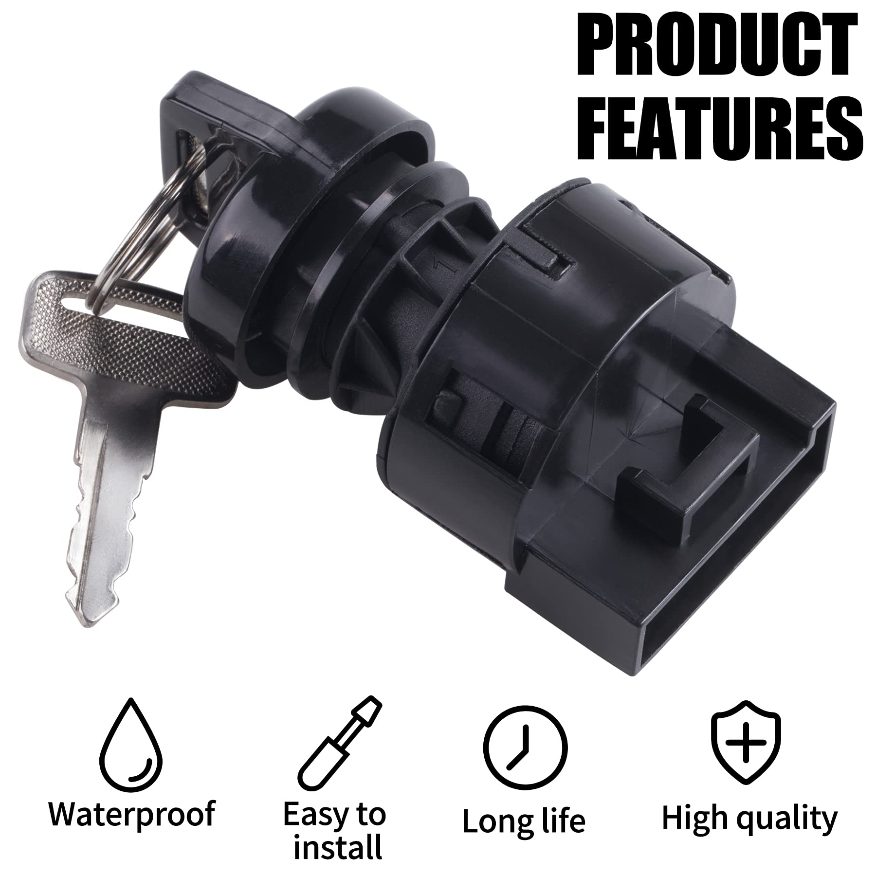 Cncmotok Ignition Key Switch For Polaris Sportsman 400 500 600 700 800 Ranger 500 700 900 1000 Xp Diesel Rzr 800 900 1000 Turbo Brutus General 1000 Polaris 325 330 Magnum 250 Trail Blazer Predator