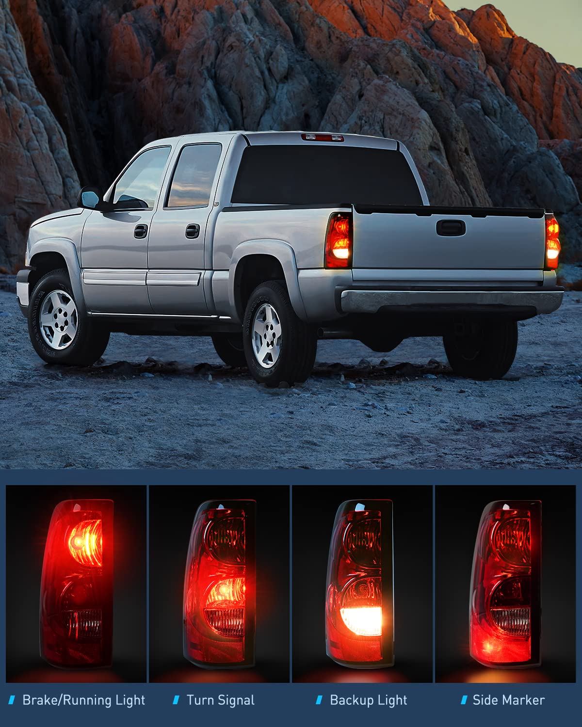 Nilight Taillight Assembly For 2003 2004 2005 2006 Chevy Silverado 1500 1500Hd 2500 2500Hd 3500 2007 Chevrolet Classic Oe Style