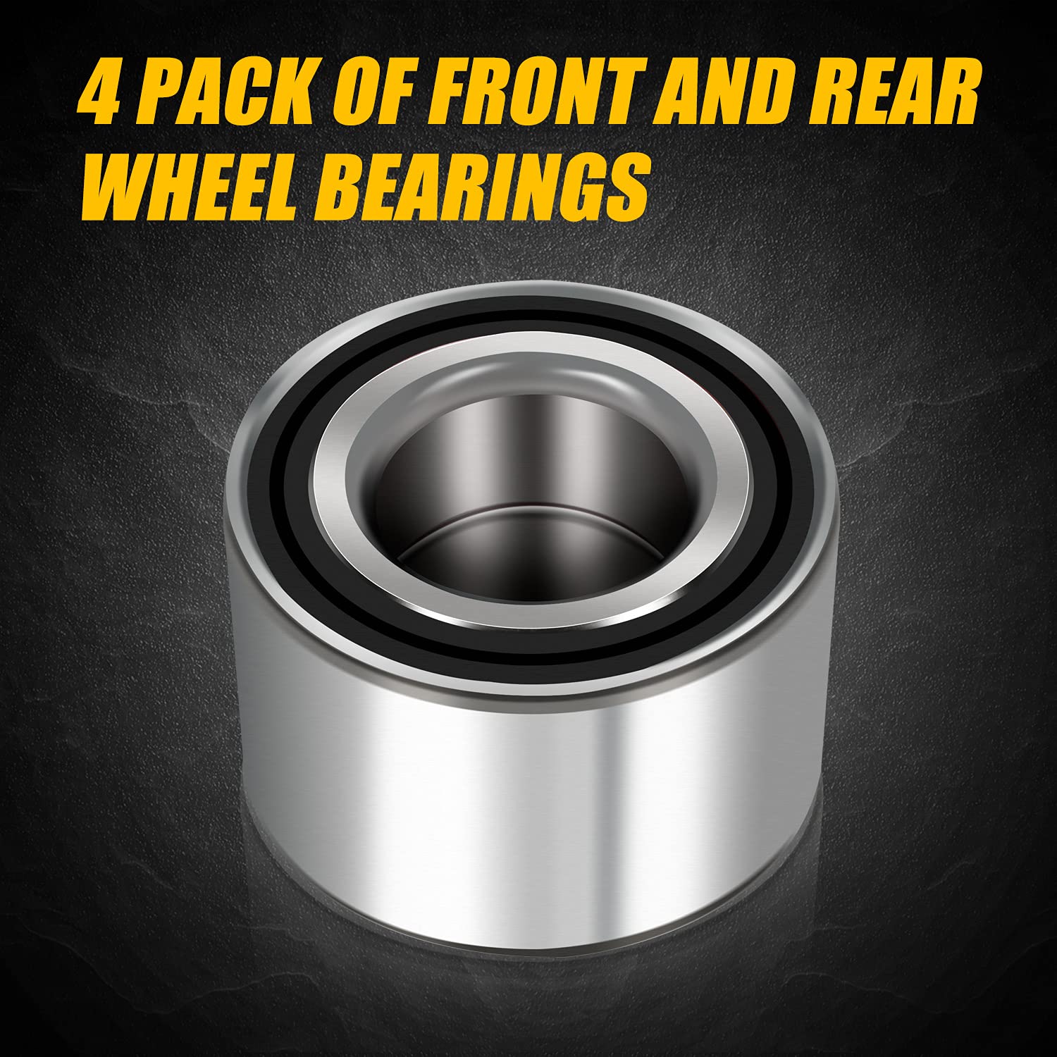 Ransoto 3514699 Wheel Bearing Front And Rear Compatible With 2011-2024 Polaris Rzr Xp 900 1000 4 S Pro Xp Turbo General Sportsman Replaces 3514822 3515090 3514627 3514924 4 Packs