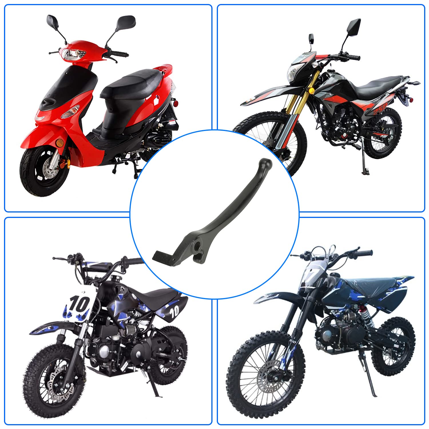 YOXUFA Black Hydraulic Disc Brake Lever for 50cc-125cc Pit Dirt Bikes, Scooters - Compatible with TaoTao, SSR, Apollo Models