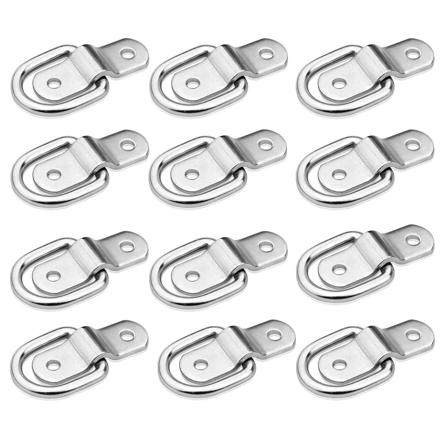 D-Ring Tie Downs Anchor1/4    Heavy Duty Surface Floor Mount Lashing Rings 2400 Lbs Cargo Trailers Load-Bearing Hangers Bracket