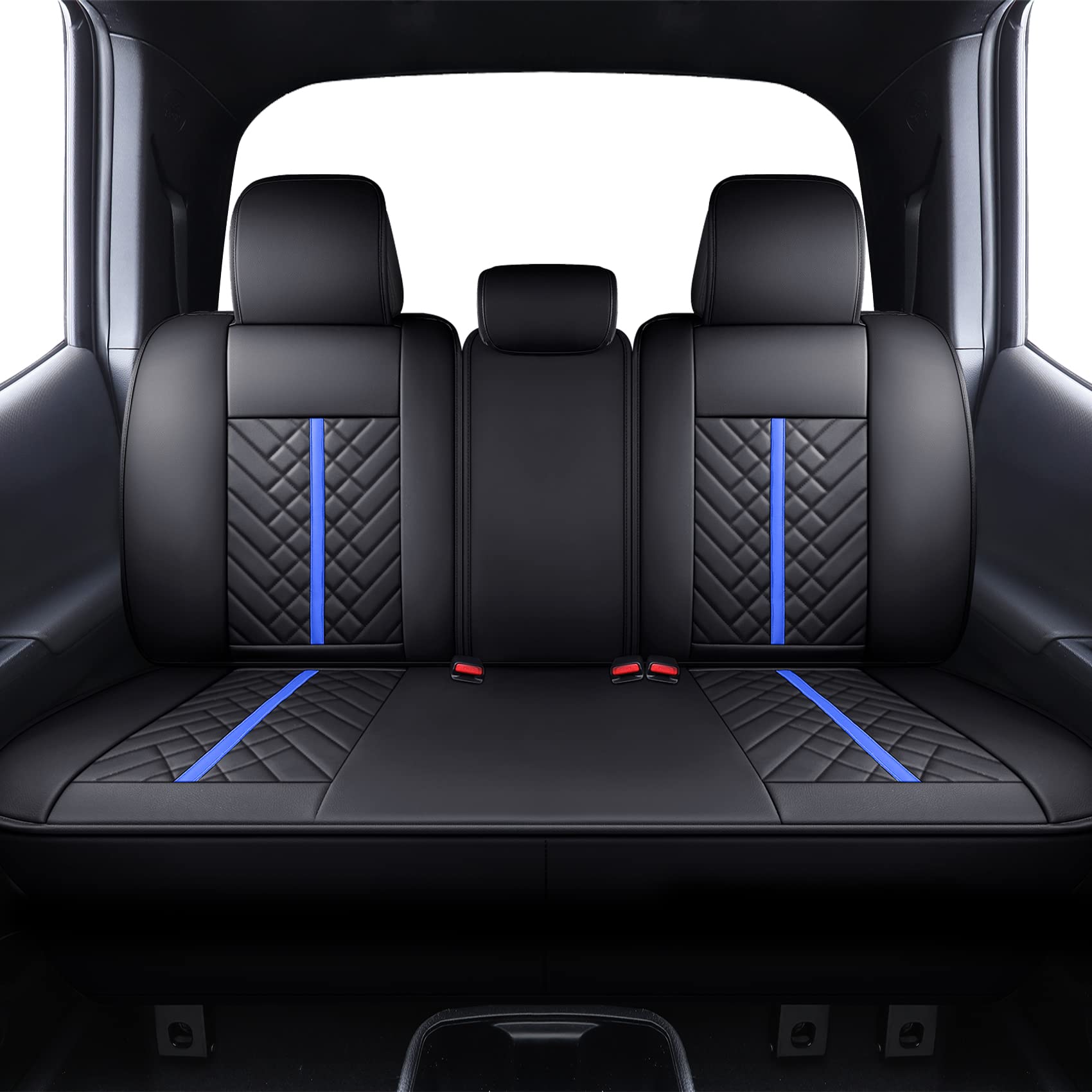 Tomatoman Toyota Tacoma Rear Seat Covers 2005-2024 2005 Trd Sport Offroad Limited Sr5 V6 Crew Double Extended Cab Truck Back Car