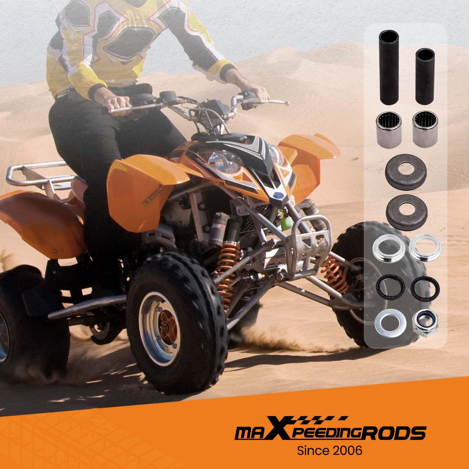 Tuningsworld Swing Arm Bolt Kit Swingarm Pivot Bolt With Sleeve Seals Bearings Set Kit For Honda 400Ex 400 Ex