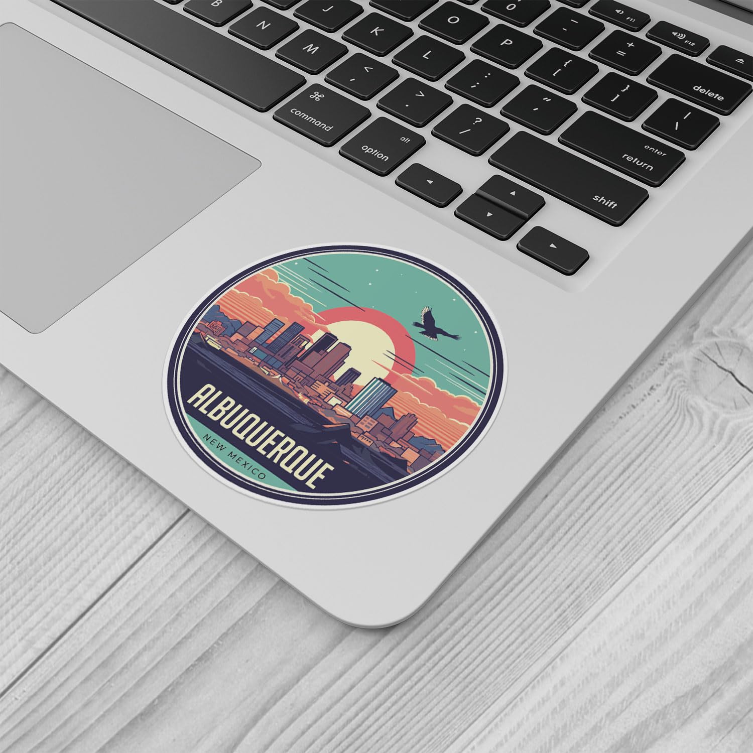 Albuquerque City Sticker - Waterproof Vinyl Decal for Car Bumper, Laptop, Water Bottle, Wall, and Window, Size - 3'' Longer Side