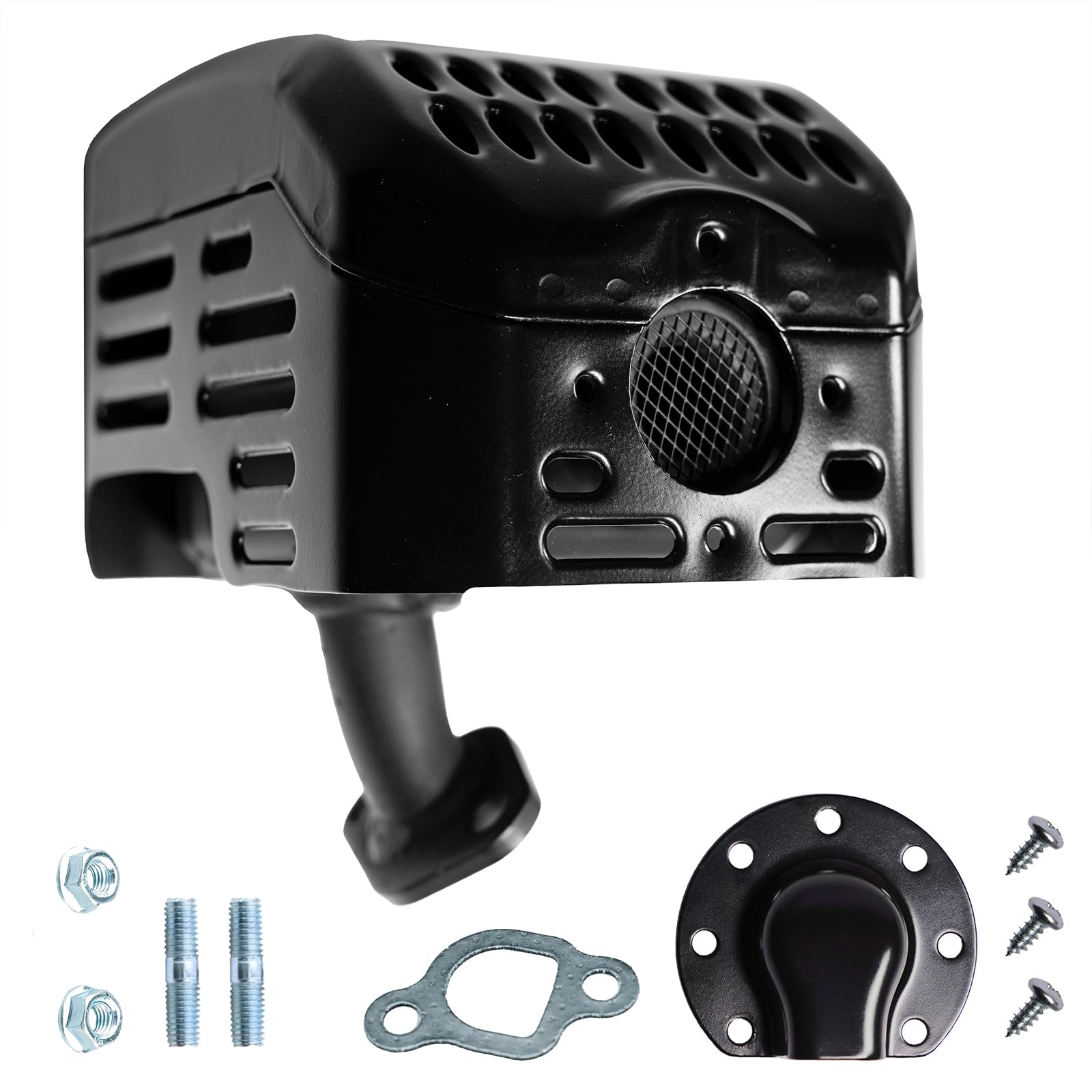 JMCHstore OEM Exhaust Muffler w/Deflector for Predator 212 Engine Water Pump, Chipper, Shredder, Power Washer, Snowblower Replacement Kit