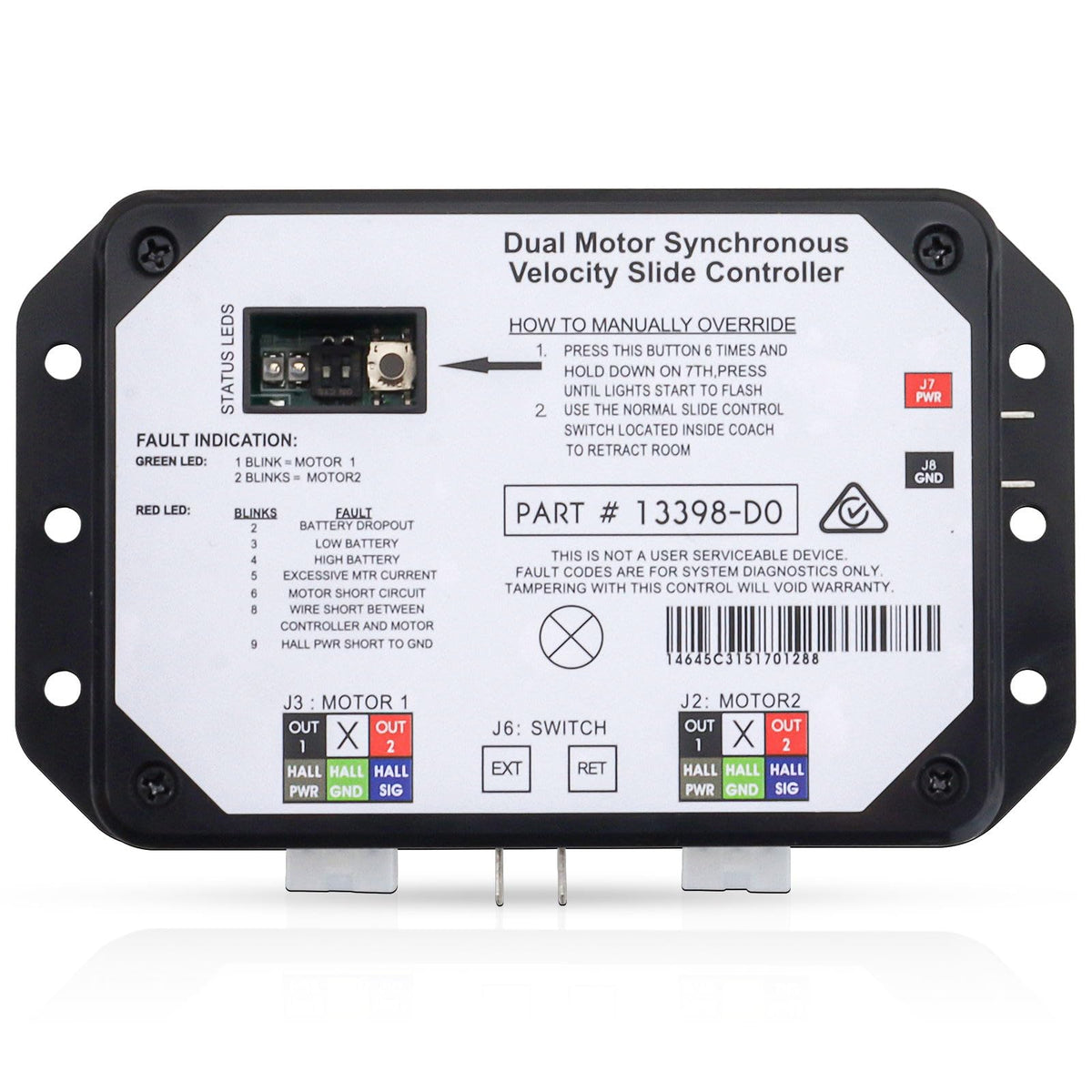 Yweispart 13398-Do Dual Motor Synchronous Velocity Slide Controller For Lippert In-Wall Slide-Out On Rv