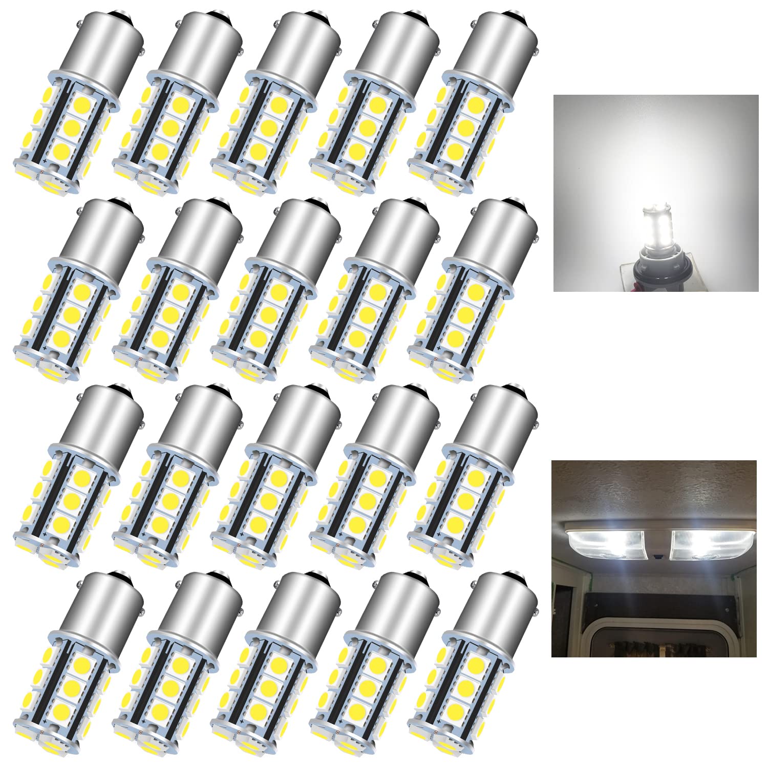 Unxmrff - 1156 Led Bulb White Super Bright Ba15S 1003 1073 7506 Led Bulbs 5050 18-Smd Replacement For 12V Rv Interior Ceiling Li