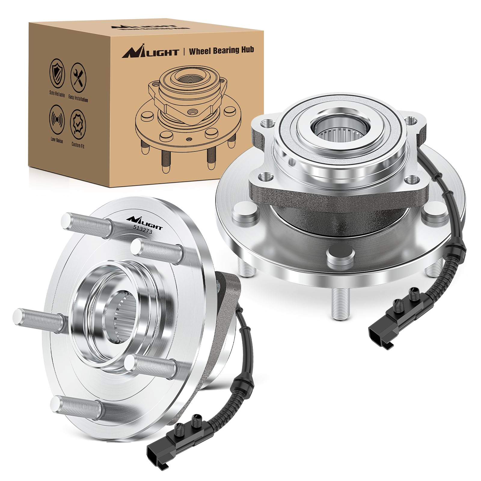 Nilight Front Wheel Hub and Bearing Assembly for Dodge Grand Caravan Chrysler Town & Country 2008 2009 2010 2011 2012 2013 2014 