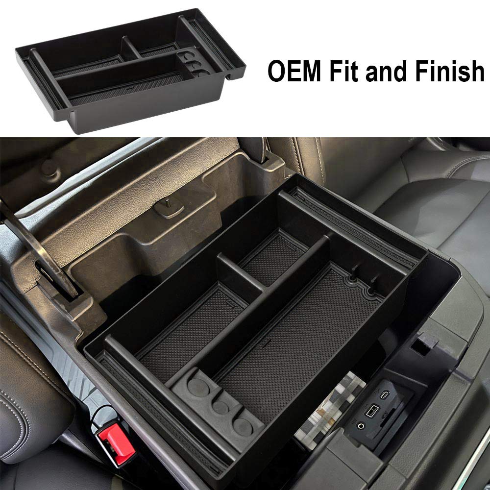 Edbetos Center Console Organizer Tray Compatible With Chevy Silverado 1500/Gmc Sierra 1500 2019-2022 Accessories And 2020-2023 Silverado/Sierra 2500/3500 Hd Armrest Box - Full Console W/Bucket Seats