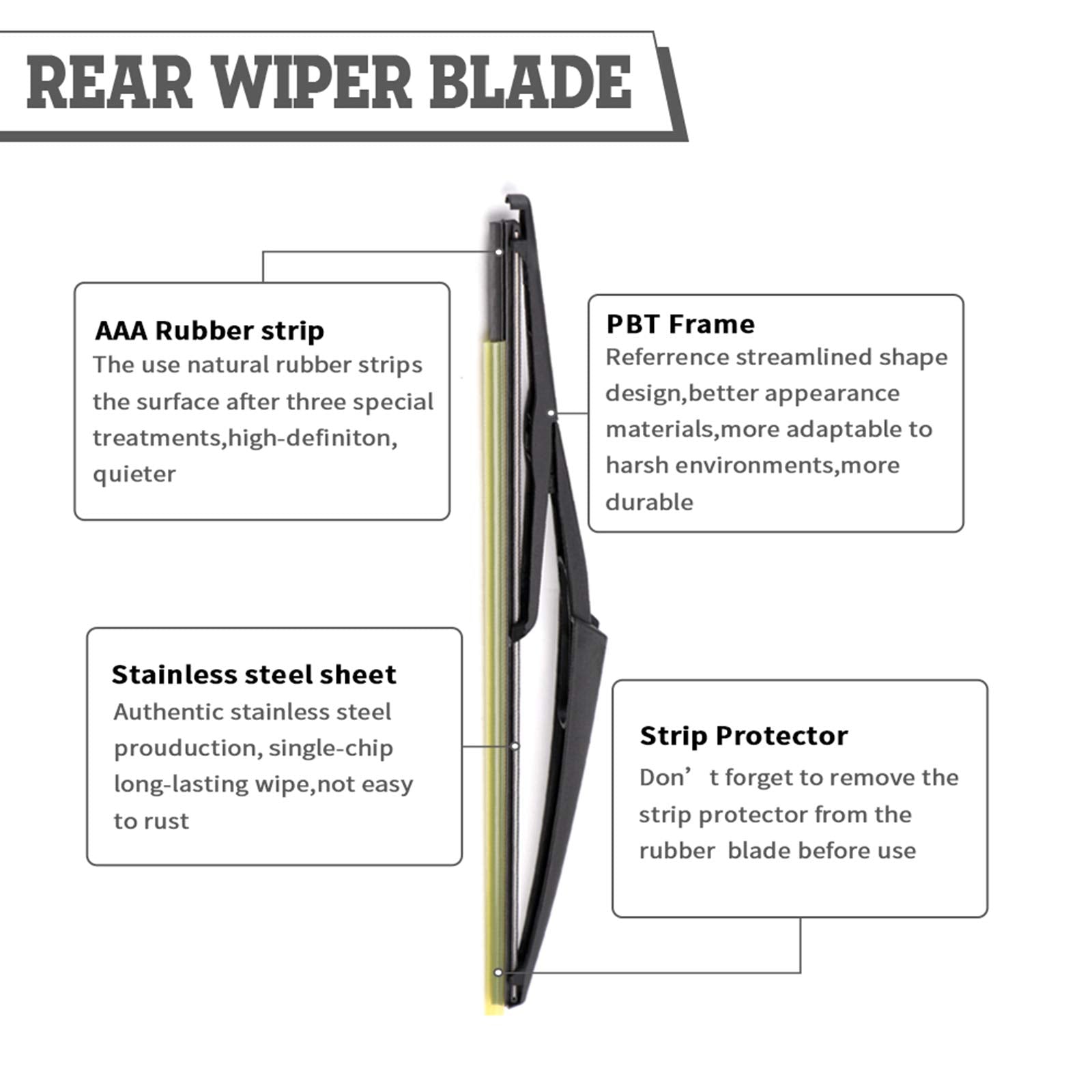 Hodee Rear Wiper Arm Blade Nut Set Replacement For Nissan Pathfinder 2013-2019 Rogue 2014-2020,Select,Sport,Rear Wiper Cover Acc