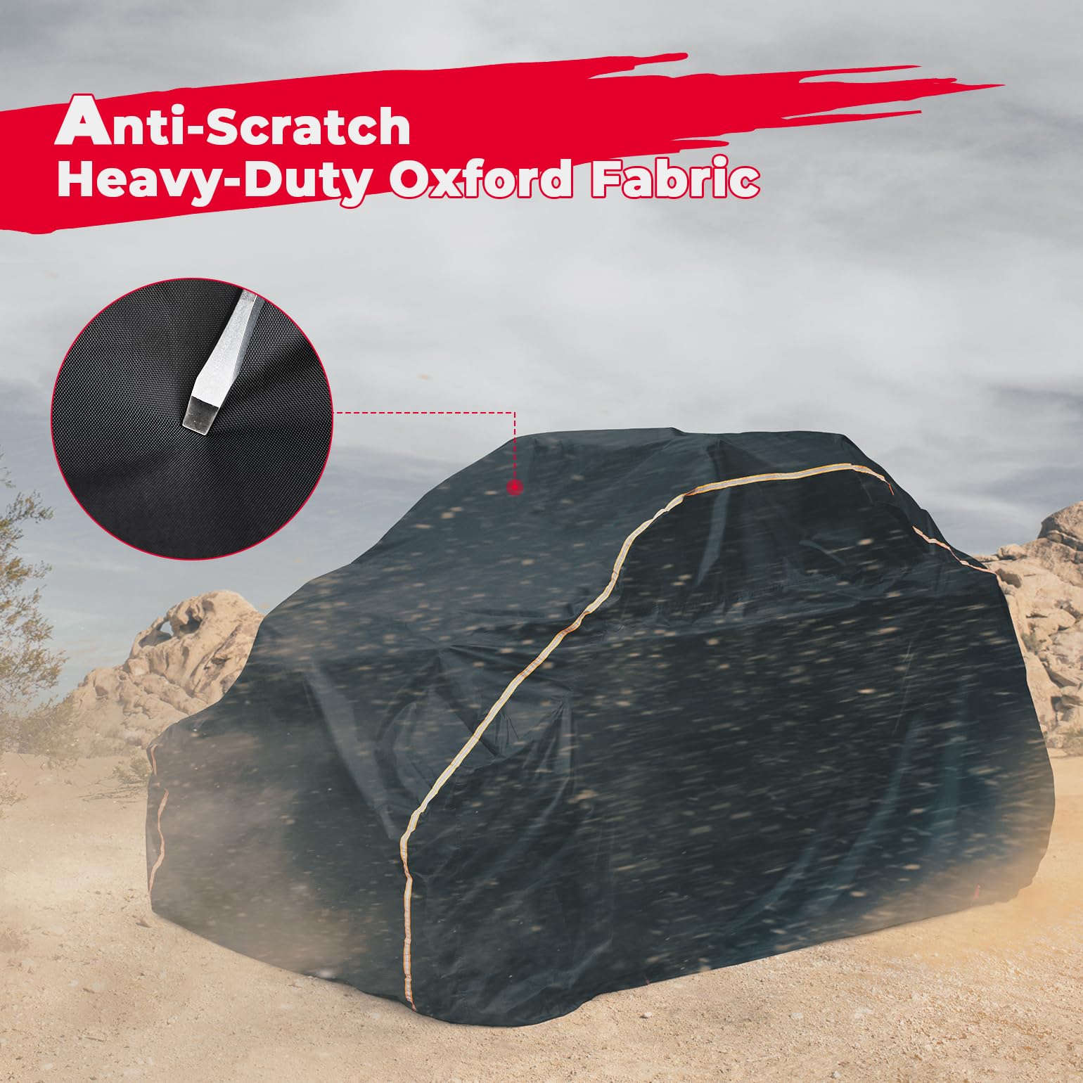 Kemimoto X3 Cover 2 Seater, Waterproof Oxford Cloth Long Lasting Keep Clean Cab Enclosure Utv Cover, 134''  73''  60'' Medium, C