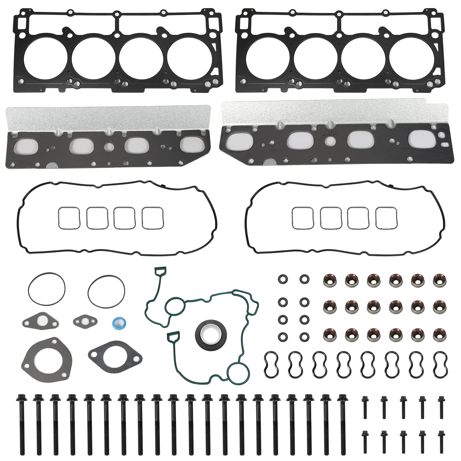 Vincos Full Cylinder Gasket Set with Kit Head Bolts HS26423PT TCS46169 ES72200 Compatible with Dodge Challenger Charger Durango 