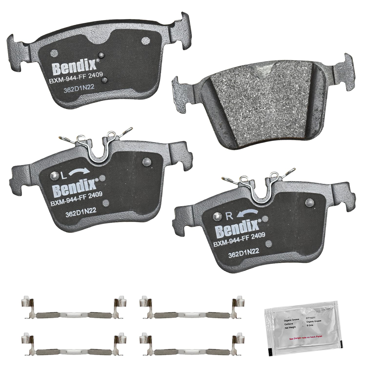 Bendix Priority1 Cfm2409 Semi-Metallic Rear Brake Pads For Select Models Volvo C40 Recharge,S60,S90,V60,V60 Cross Country,V90 Cr