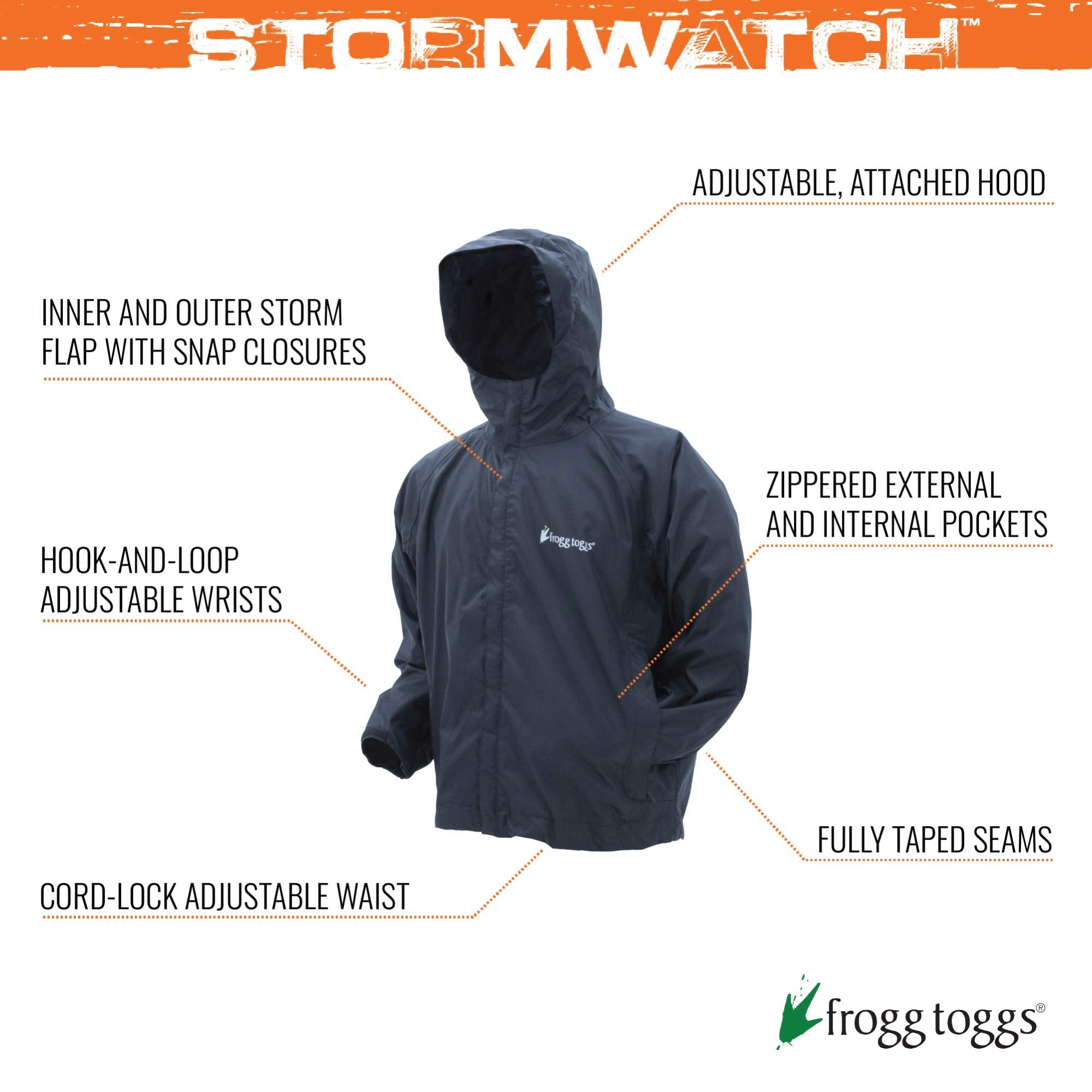 Frogg Toggs Men'S Stormwatch Waterpoof Rain Jacket