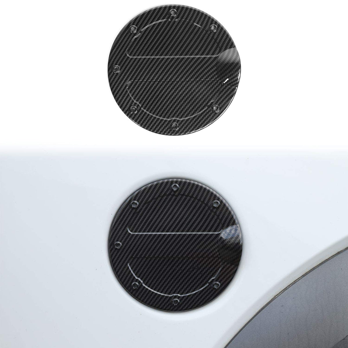 Voodonala Gas Tank Cap Fuel Filler Cover Trim Compatible with 2009 2010 2011 2012 2013 2014 Ford F150 Exterior Accessories ABS C