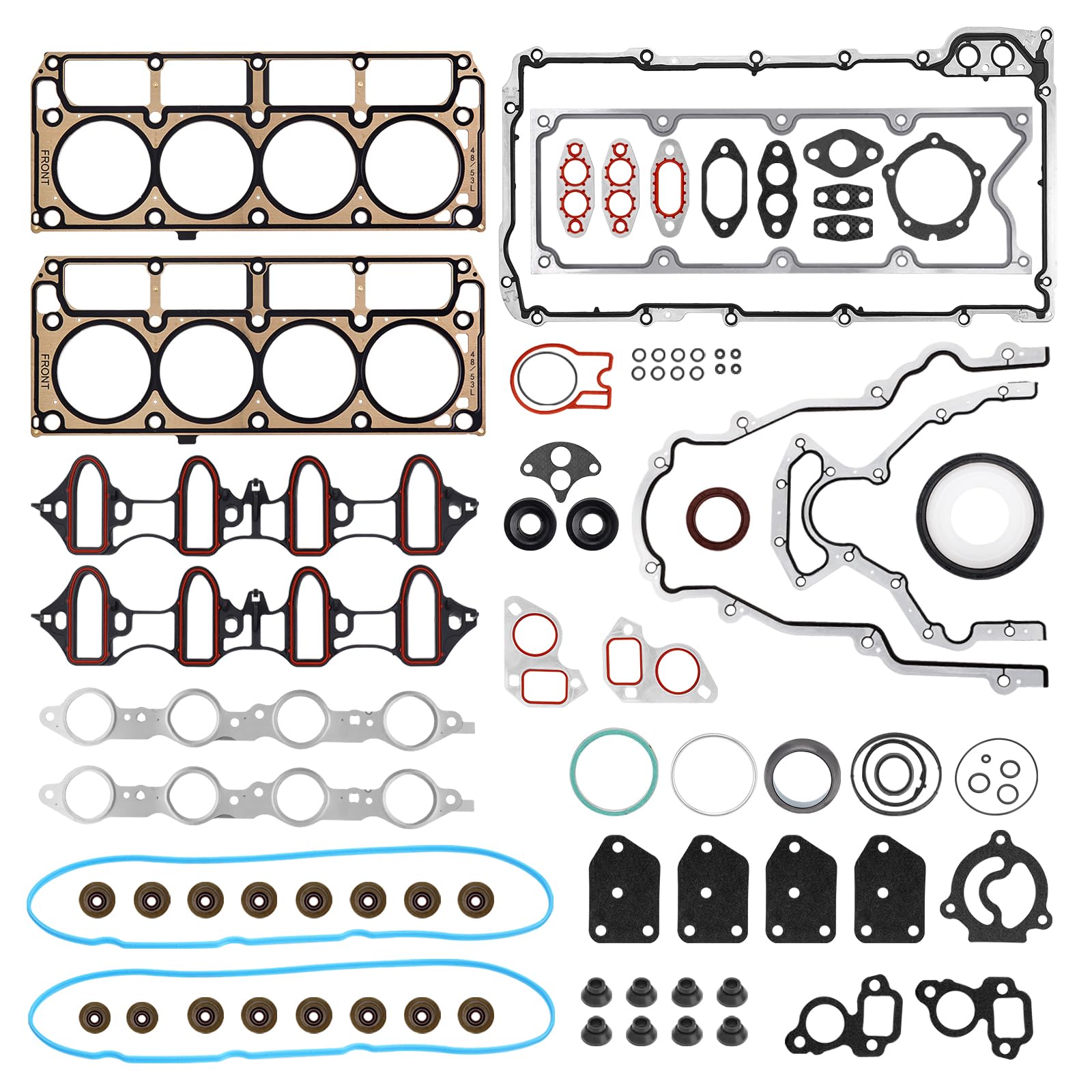 MLS Full Cylinder Head Engine Gasket Set Compatible with 2002-2011 Chevy Silverado Tahoe Avalanche Express Suburban, GMC Sierra 