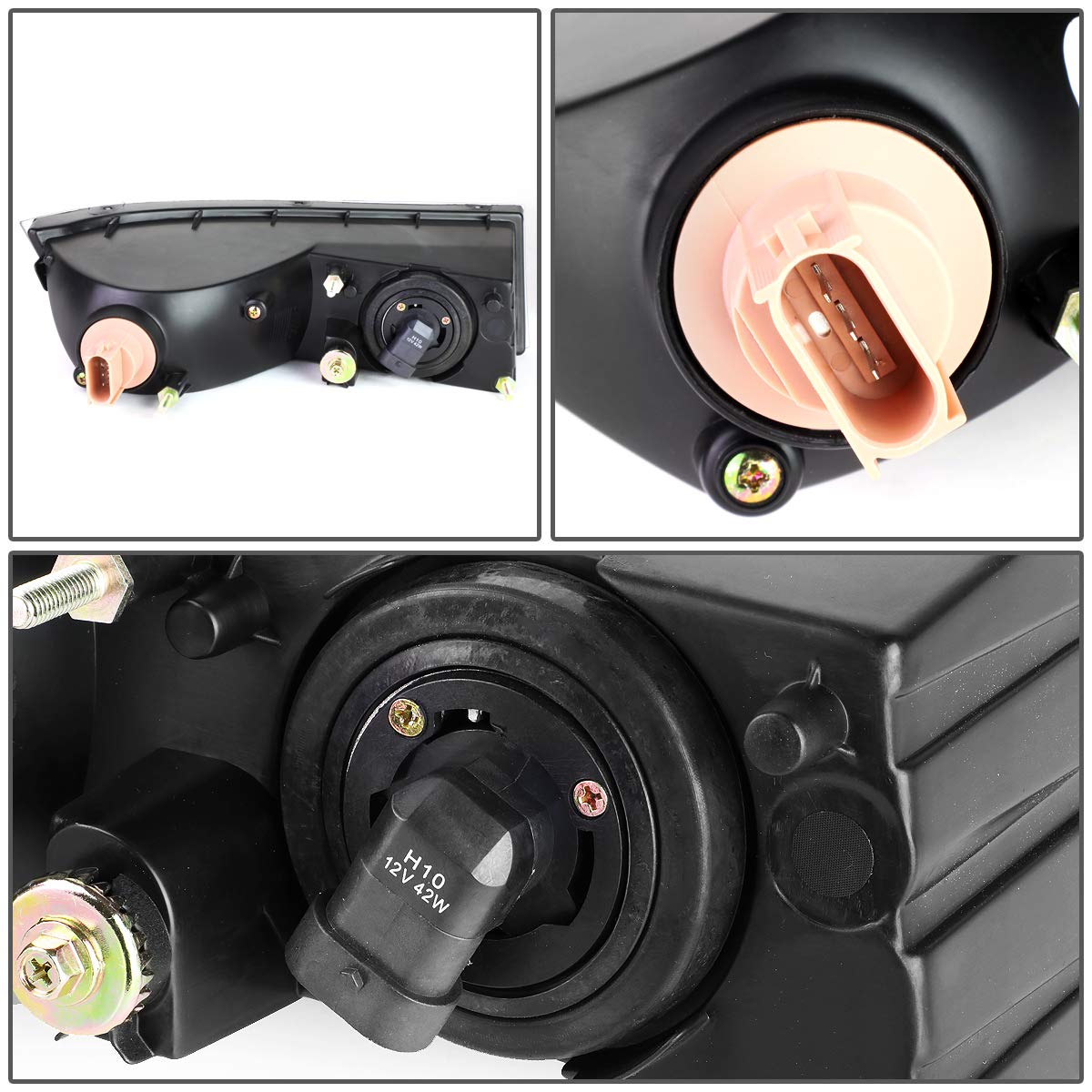 DNA MOTORING FL-ZTL-801-CH Assembly Fog Light Driver & Passenger Side Enhance visibility [Compatible with 07-14 Cadillac Escalad