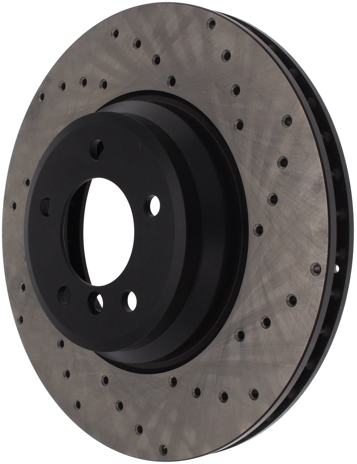 StopTech 128.34093L Sport Front Left Cross Drilled Disc Brake Rotor - Fits Select BMW 3 Series and X1 Vehicles