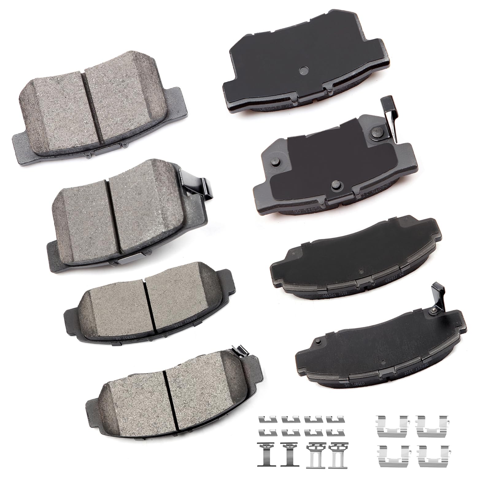 Cciyu D537 D787 8Pcs Front & Rear Ceramic Brake Pads Kits 2004-2008 For Acura Tsx, 2003-2007 For Honda Accord