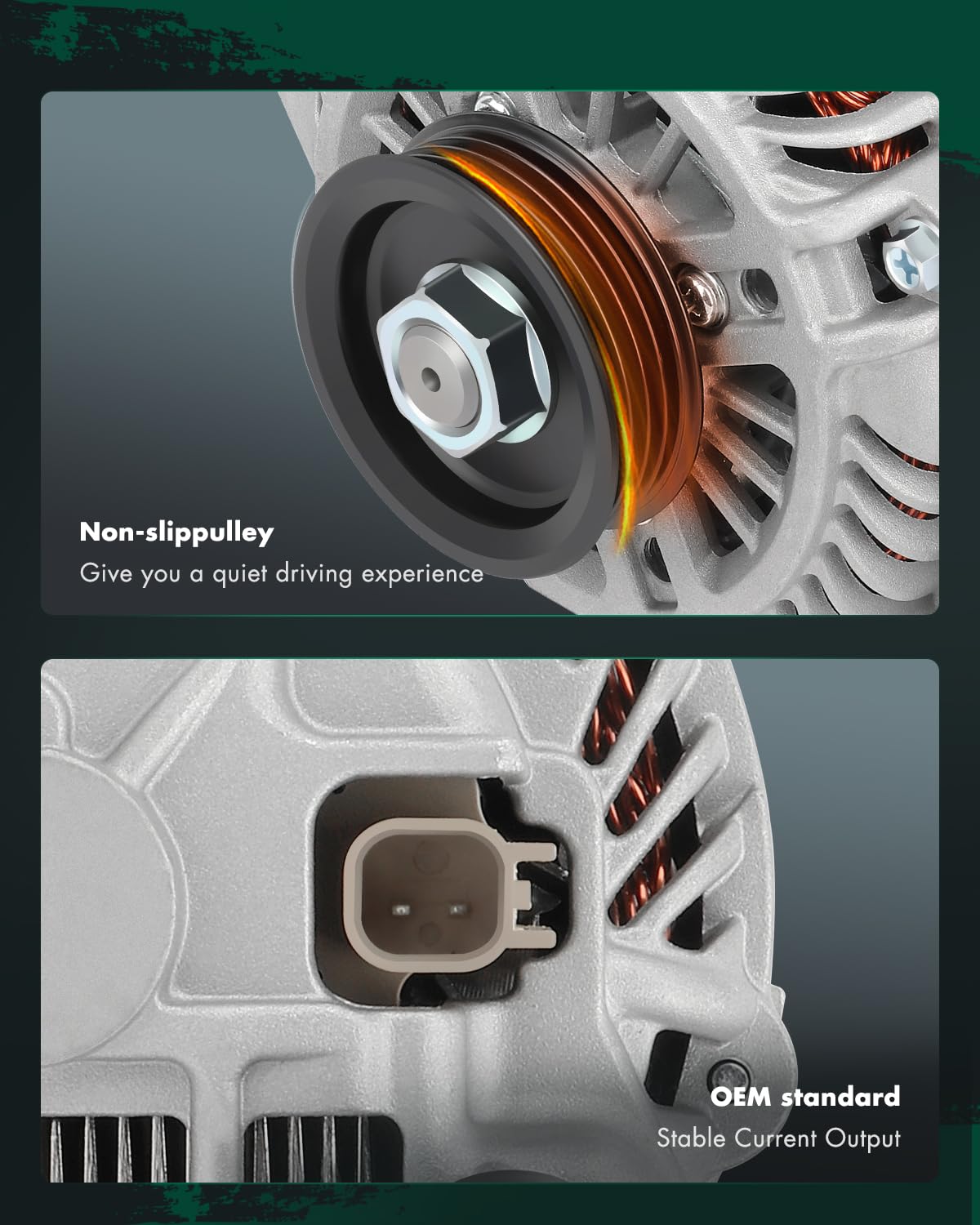 SCITOO Alternator Fits for Chrysler for PT Cruiser L4 2.4L without Turbo 06 07 08 09 10 2006-2010 - 12V 100Amp CW 4-Groove Pulle