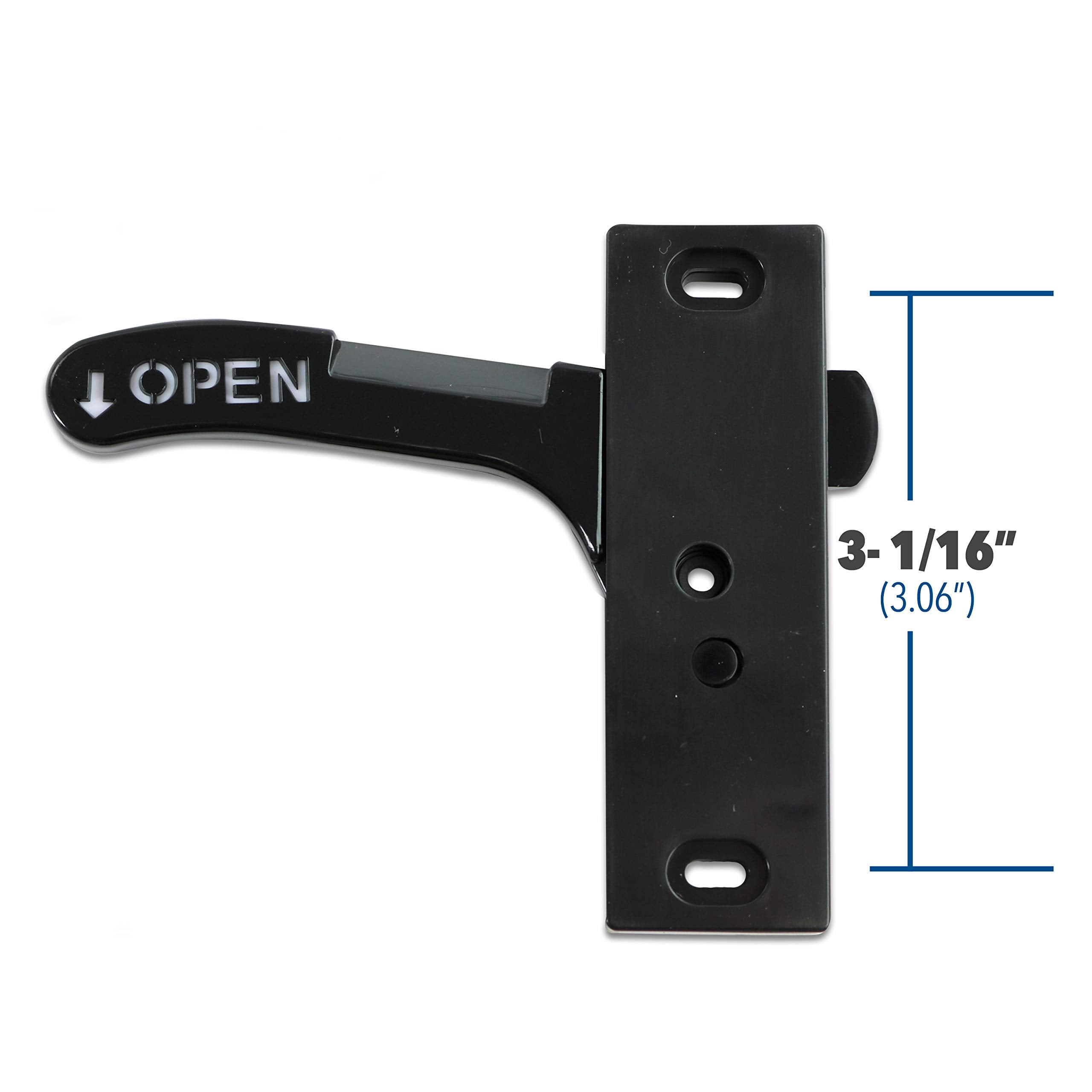 Leisure Coachworks RV- Screen Door Latch Left Hand Handle Kit for Driver Side Door - Camper Motorhome Travel Trailer