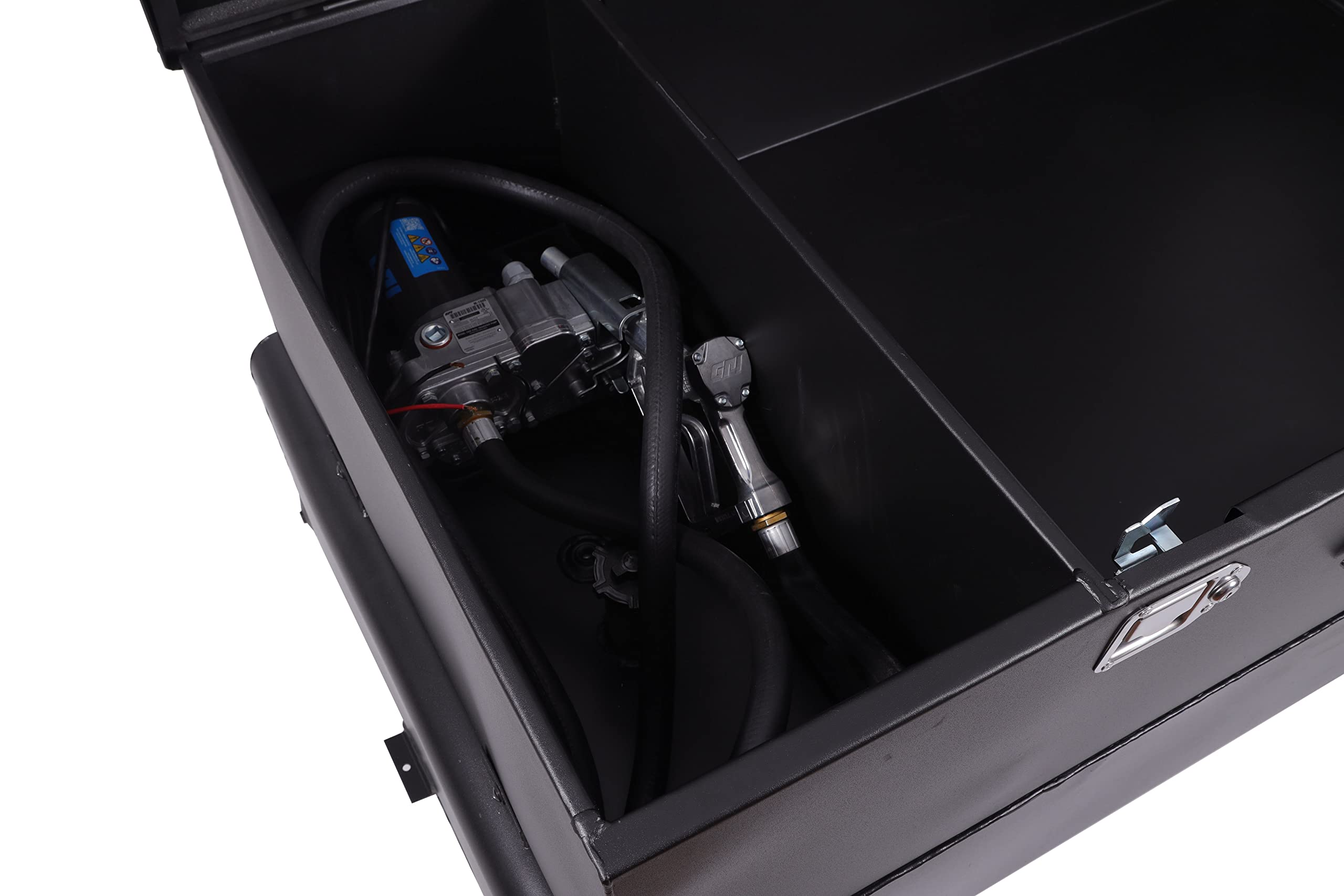 Dee Zee Dz92847Sb 62 Gallon Black Steel Combo Transfer Tank With Pump