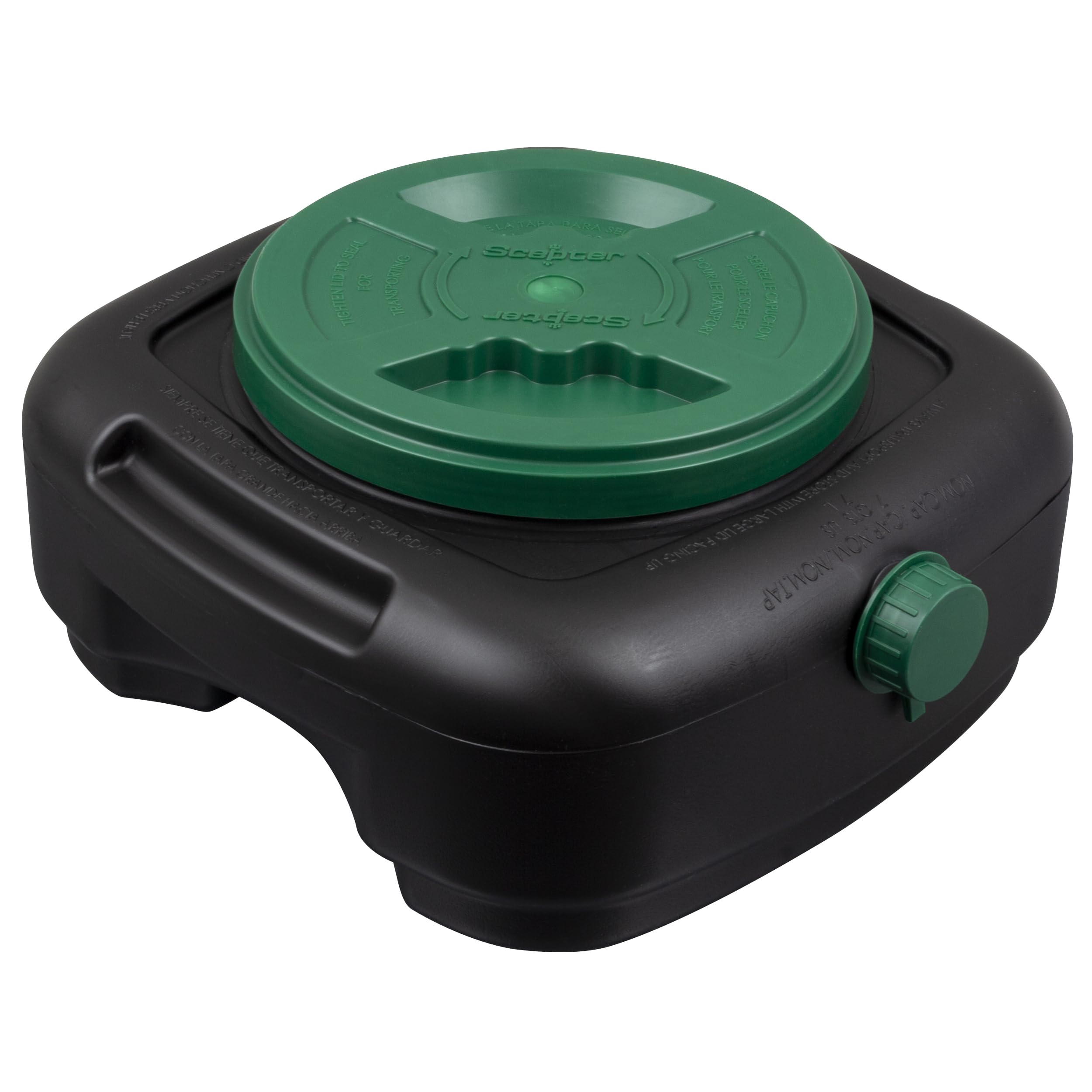 Scepter AM07029 7.3 Quart Oil Drain Pan with Lid, Filter Drain Screen, and Pour Spout for Automotive Fluids Including Engine Oil