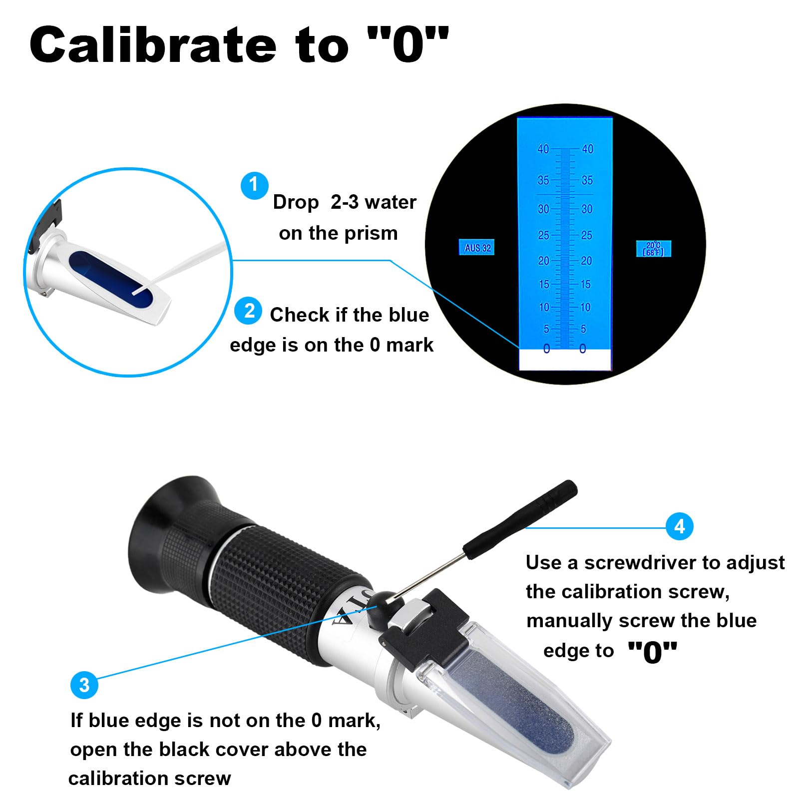 Toolly Def Refractometer For Measuring Diesel Exhaust Fluid Concentration Of Diesel Engines, Urea Ablue Aus32 Concentraction Mea
