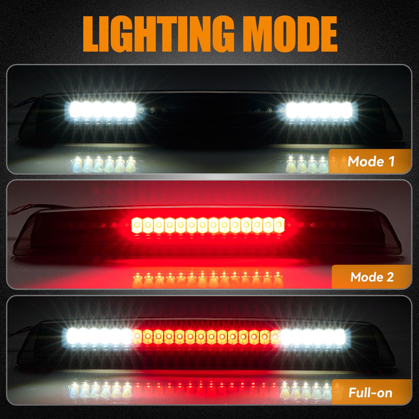 Cxdar Third 3Rd Brake Light Led For 2005-2016 Nissan Frontier, High Mount Rear Brake Lights Assembly For 2004-2015 Nissan Titan,