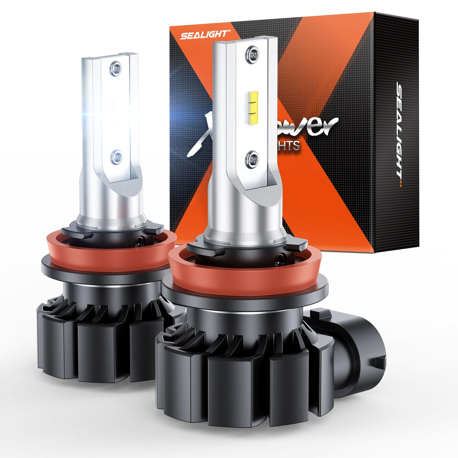 Sealight H11 H8 Led Fog Light Bulb, 600% Bright H16 H11 Fog Light Bulbs High Heat Dissipation H8 H11 Fog Lights Led Bulb, 6500K