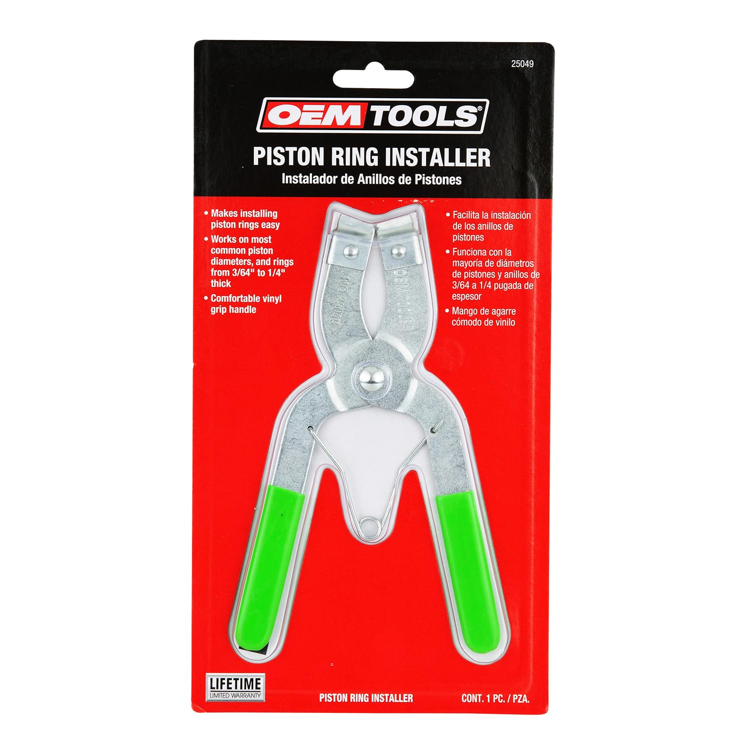 Oemtools 25049 Piston Ring Expander, Piston Ring Installation Tool, Adjustable Piston Ring Spreader Pliers Works On Most Common