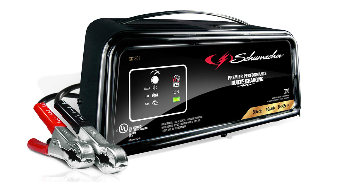 Schumacher Sc1361 12V Fully Automatic Battery Charger And 10/50A Engine Starter