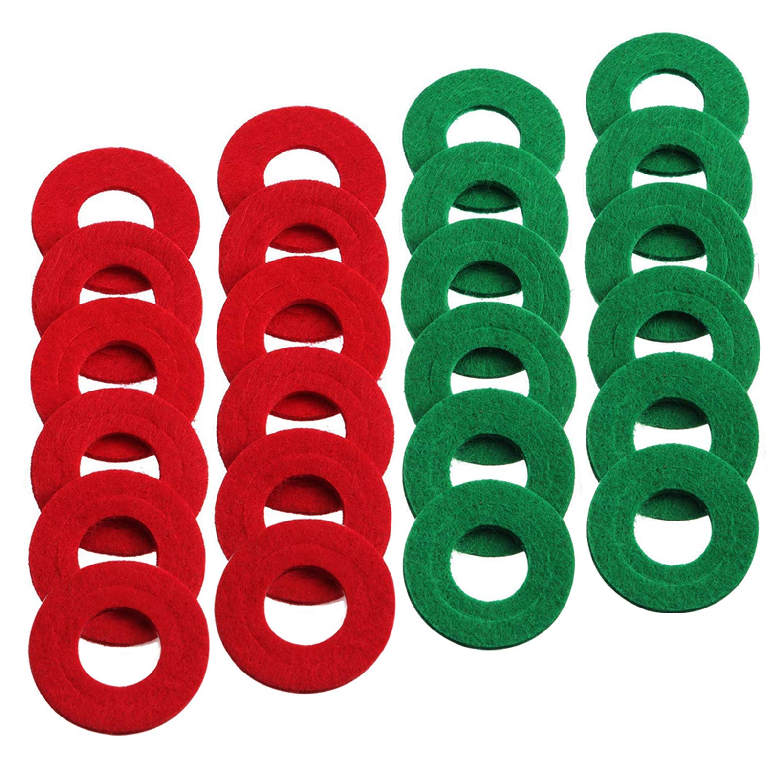 Ampper 24 Pieces Battery Terminal Anti Corrosion Washers, Battery Terminal Post Fiber Washers Protector (12 Red & 12 Green)