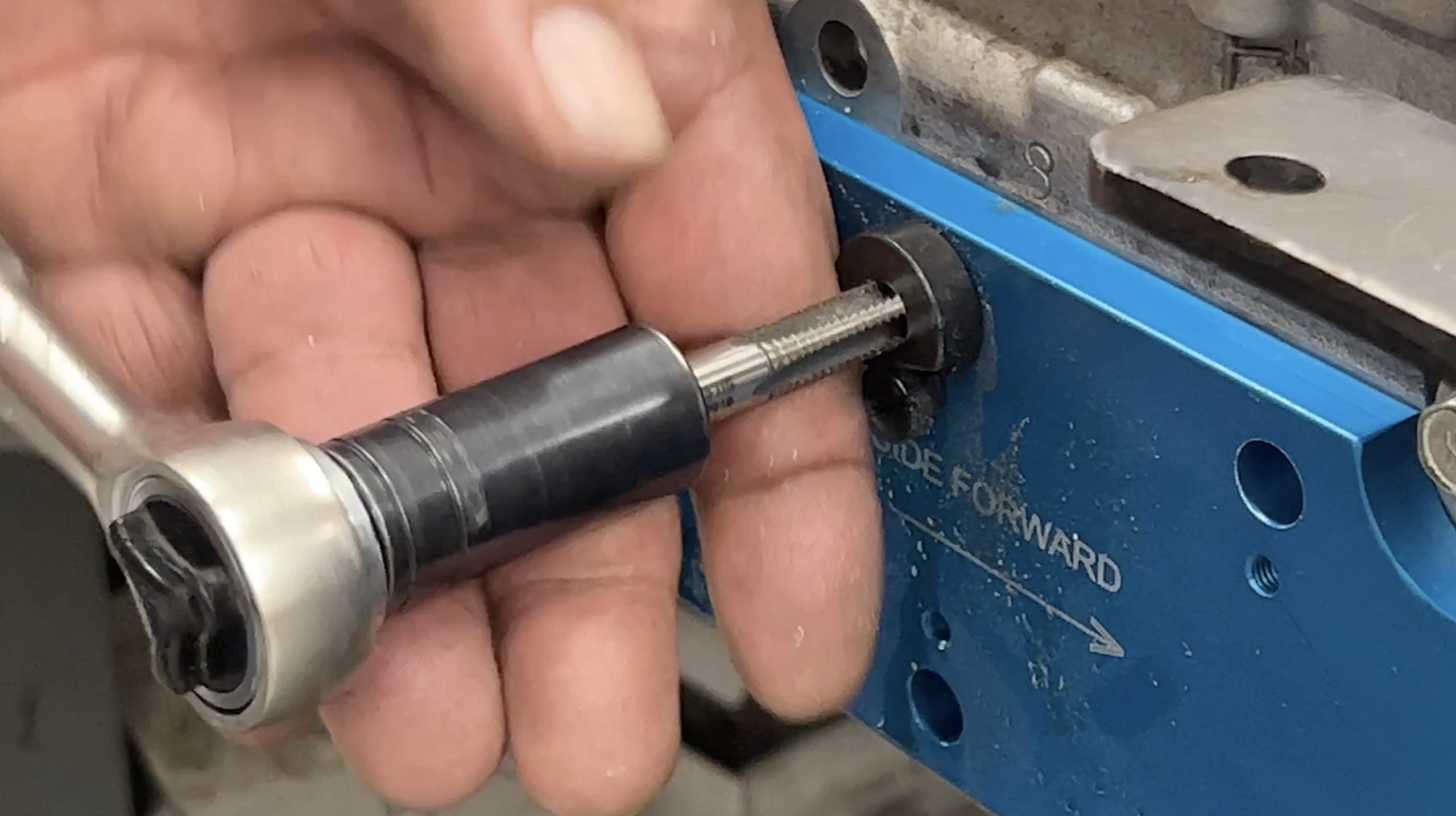 Lisle 72610 Manifold Drill Template For Ford 3.5L Ecoboost, Blue