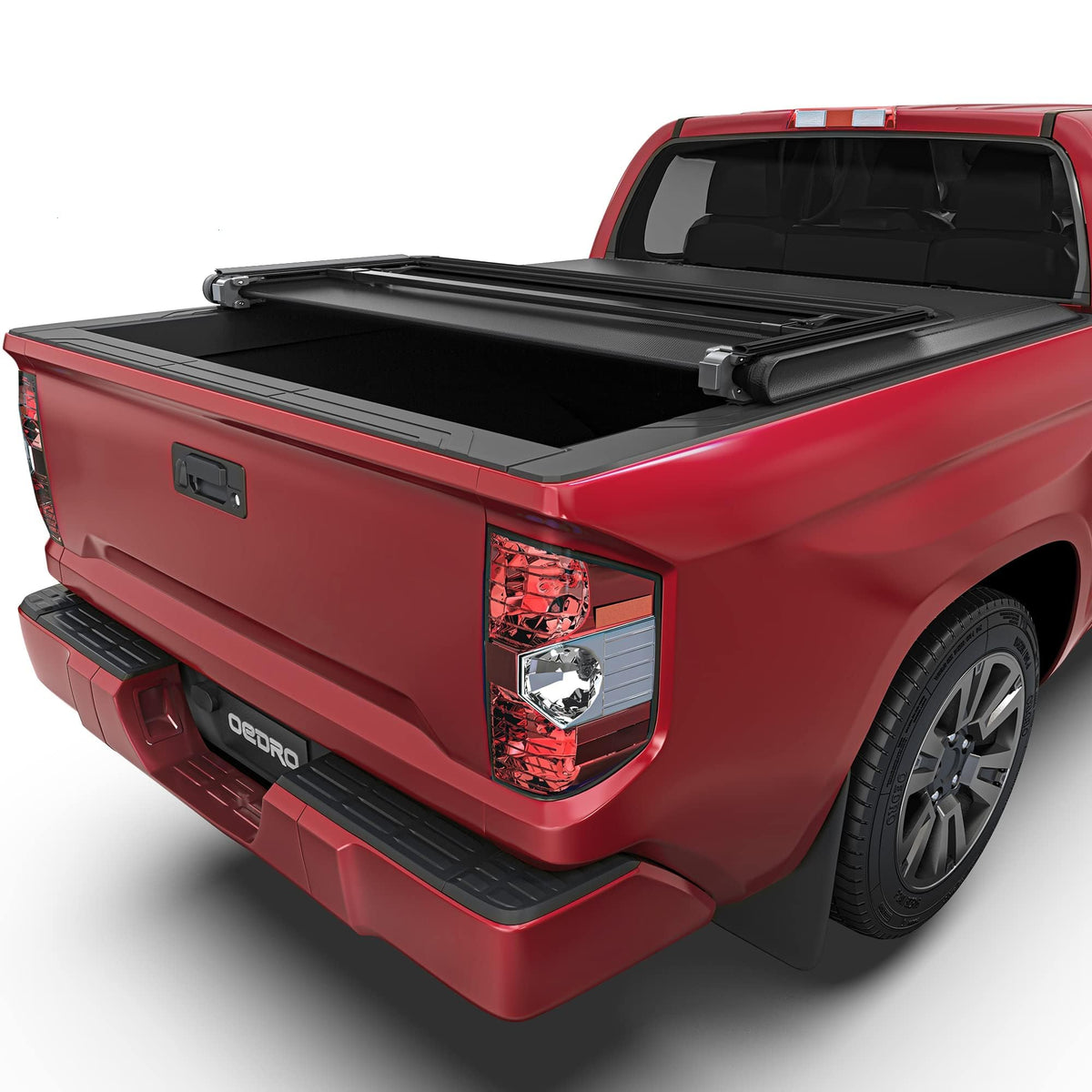 Oedro Soft Tri-Fold Truck Bed Tonneau Cover Compatible With 2022 2023 2024 2025 Toyota Tundra(Excl.Trail) 5.5 Ft Bed With Deck R