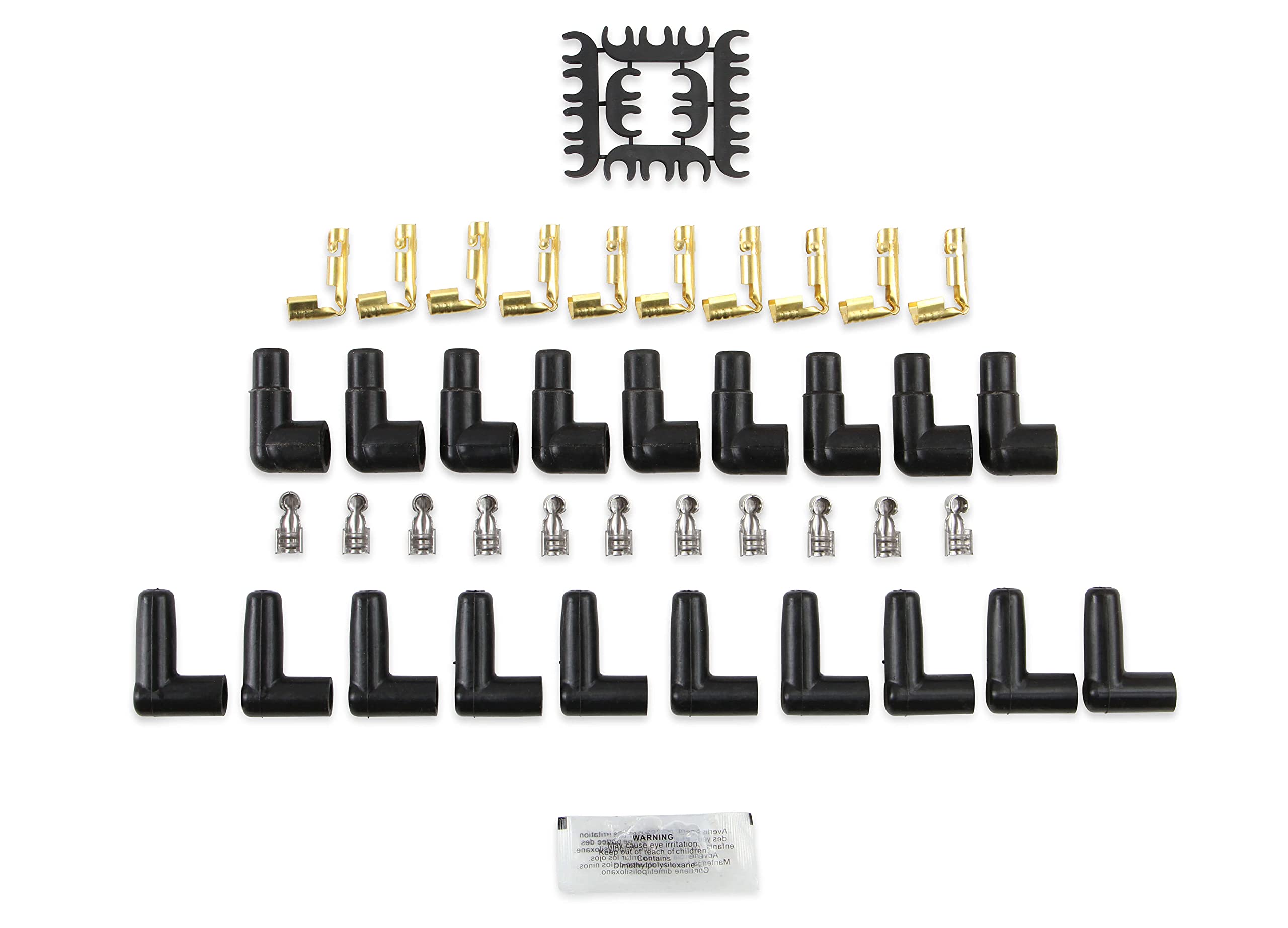 Accel 4041R Spark Plug Wire Set- 8Mm - Super Stock Universal With Graphite Core - Red Wire With Red 90 Degree Boots