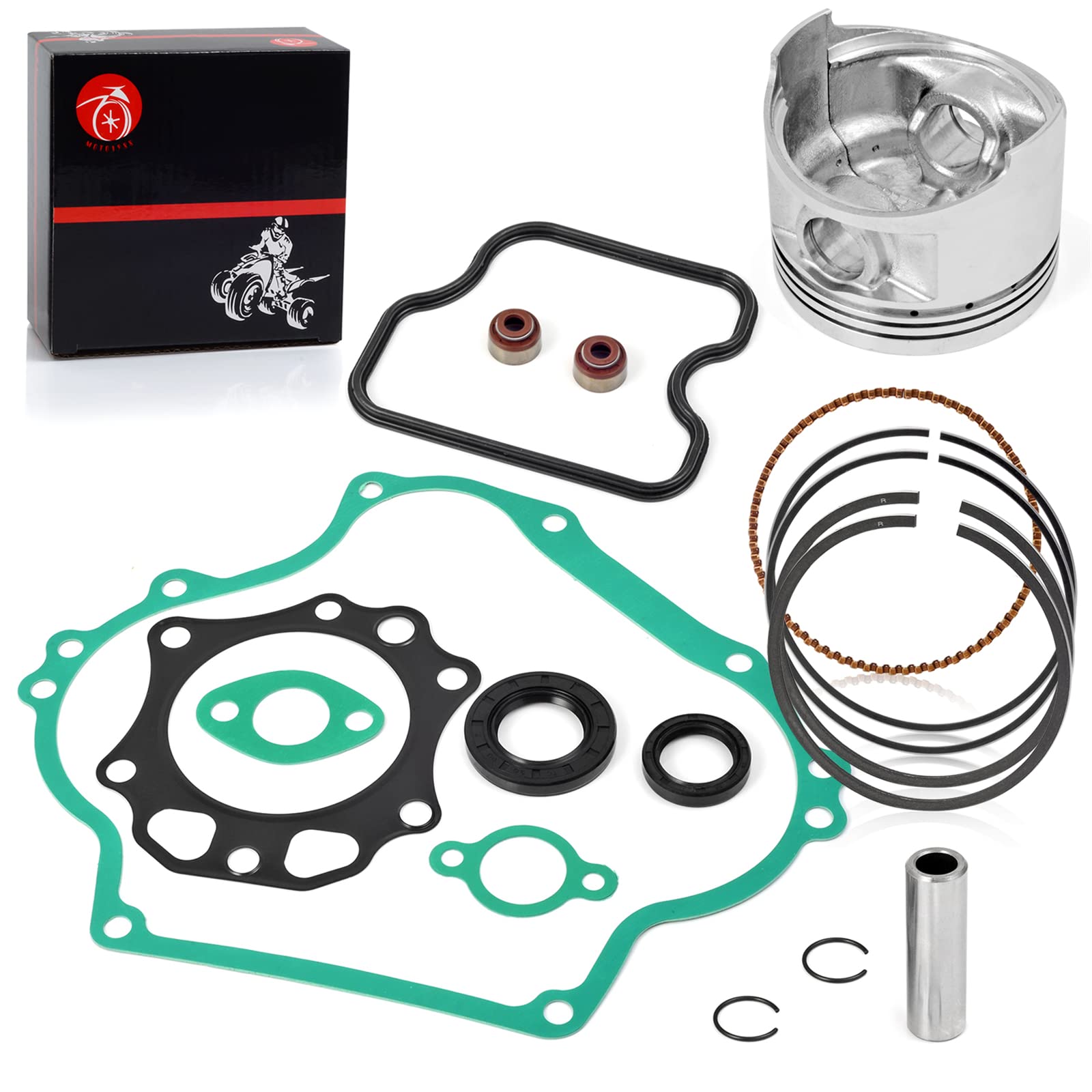 Top End Piston & Ring & Gasket Seal Rebuild Kit STD Compatible with Club Car Golf Cart DS Precedent FE290 1992-up 1016459-01 102